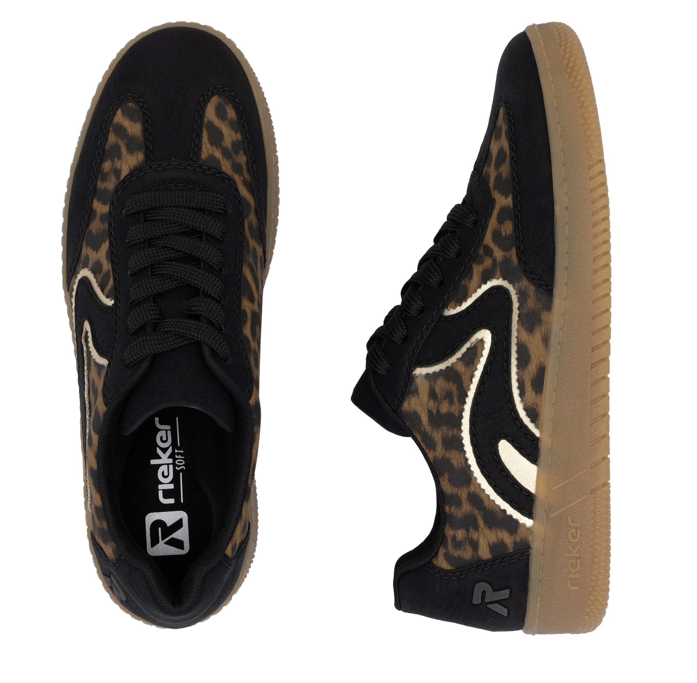 RIEKER Sport Plateausneaker, Freizeitschuh, Halbschuh, Schnürschuh in veganer Verarbeitung
