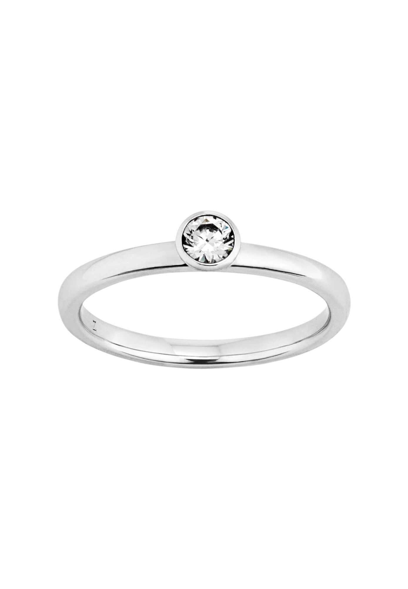 ONE ELEMENT Diamantring »0.2 ct Diamant Brillant Zarge Ring aus 585 Weißgold«