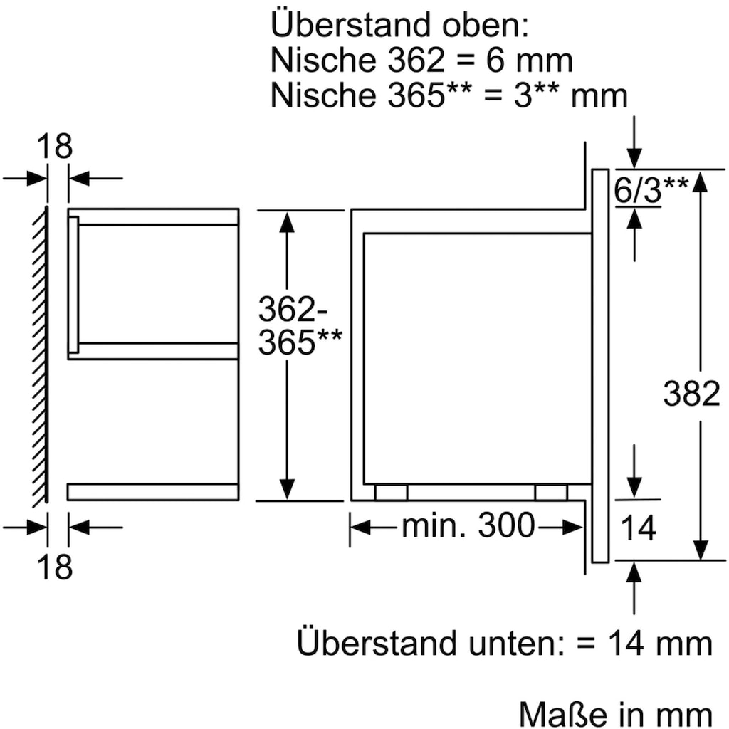 BOSCH Einbau-Mikrowelle »BEL634GS1«, Grill-Mikrowelle, 1260 W