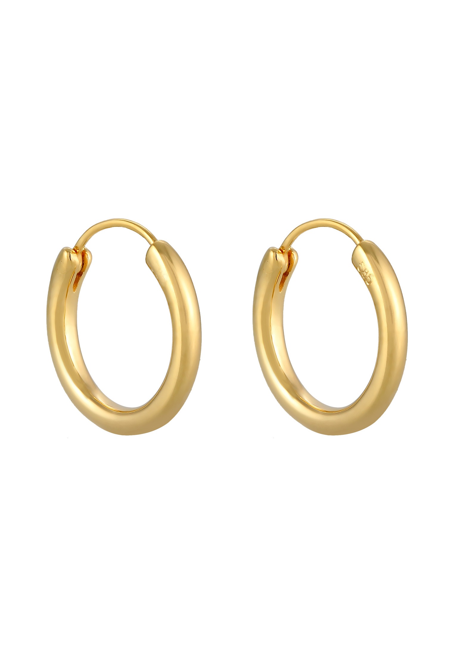 Elli Premium Paar Creolen »Ohrringe Creole Klassik 585 Gelbgold«