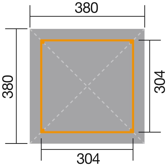 weka Pavillon »Gartenoase«, (Set), BxT: 380x380 cm, inkl. Brüstung