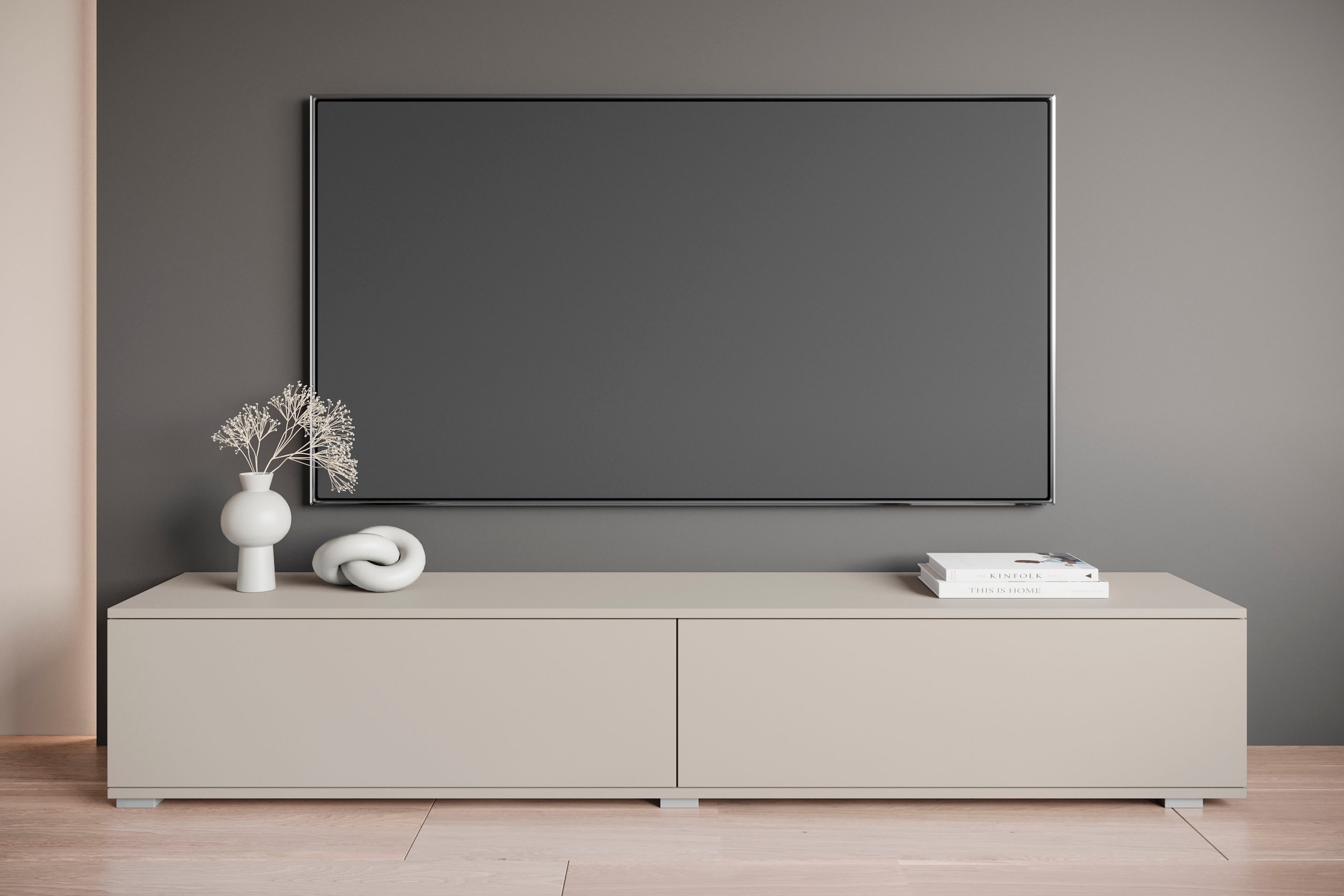 OTTO home Lowboard »Kenia« 1 Stk. tlg. 2 Klappen – flexibel hängend oder stehend montierbar