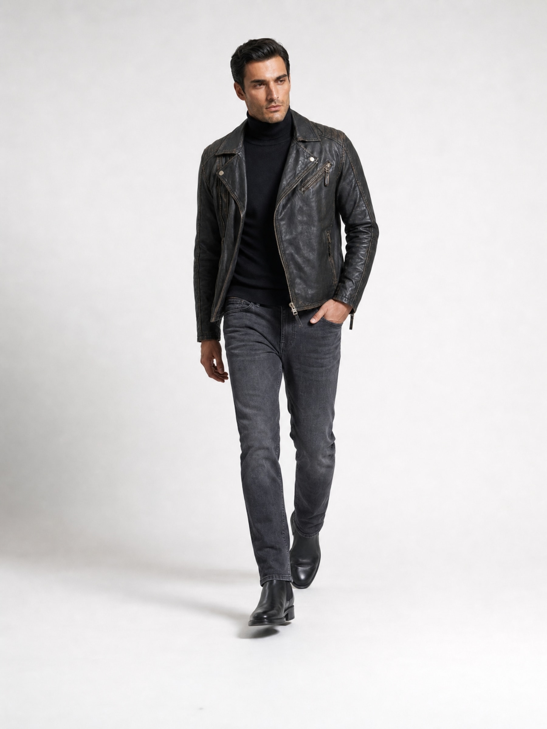 RICANO Bikerjacke »Lederjacke Matteo« Handgefertigt aus echtem Leder