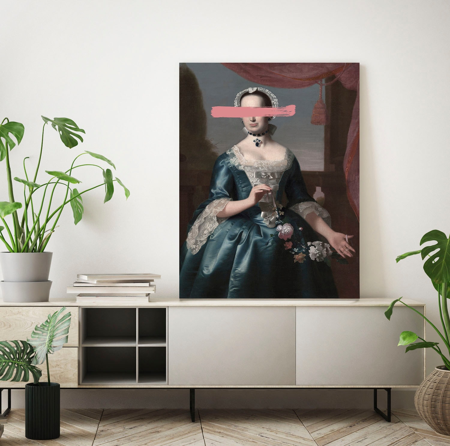 queence Acrylglasbild »Frau mit Farbklecks«, Kunst-Gemälde-Frau-Bilder von Frauen-Historische Persönlichkeiten-Formen, Fine Art-Print in Galeriequalität