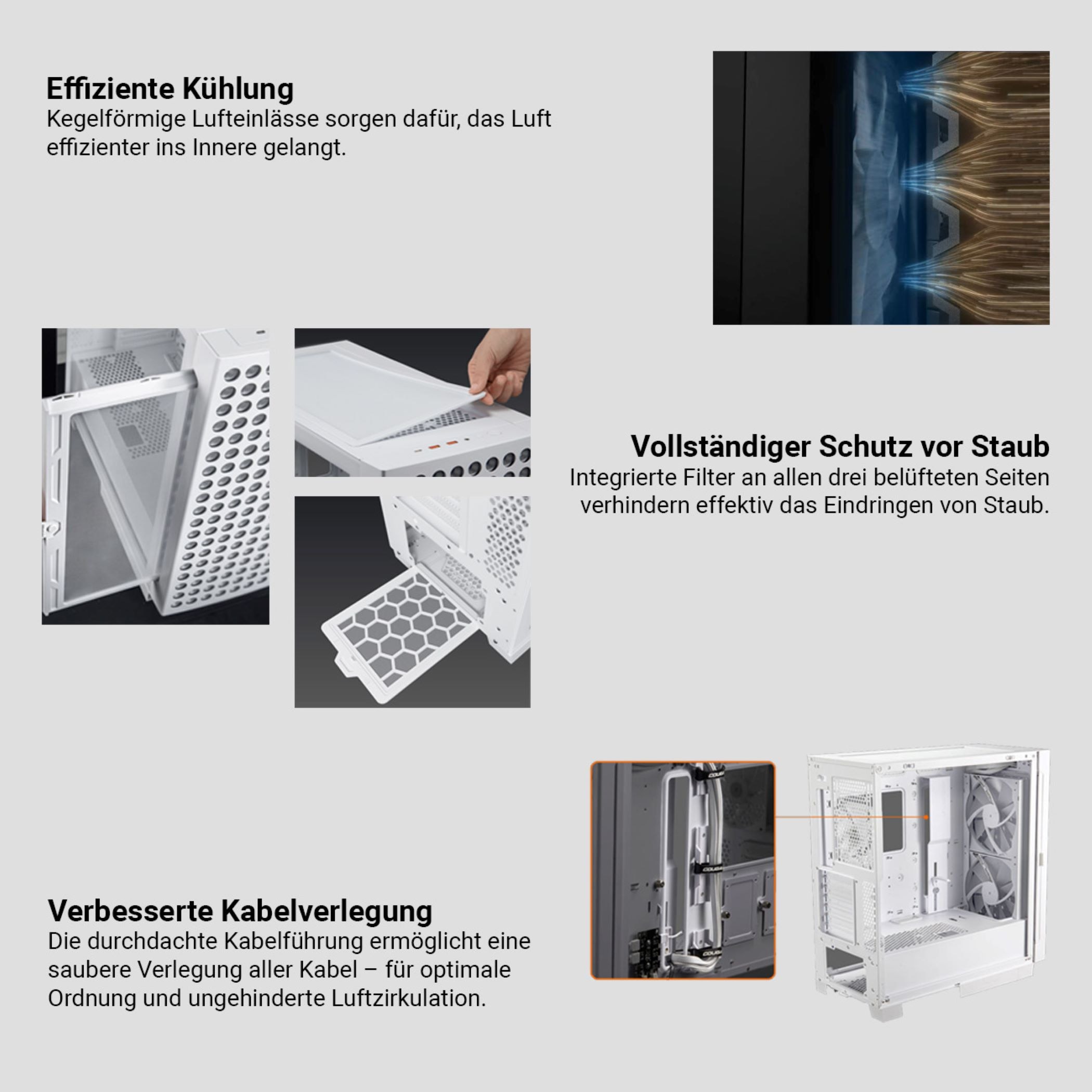 Cougar Gaming-PC »AIRFACE ECO WT 7548«, Windows 11, DDR5 RAM