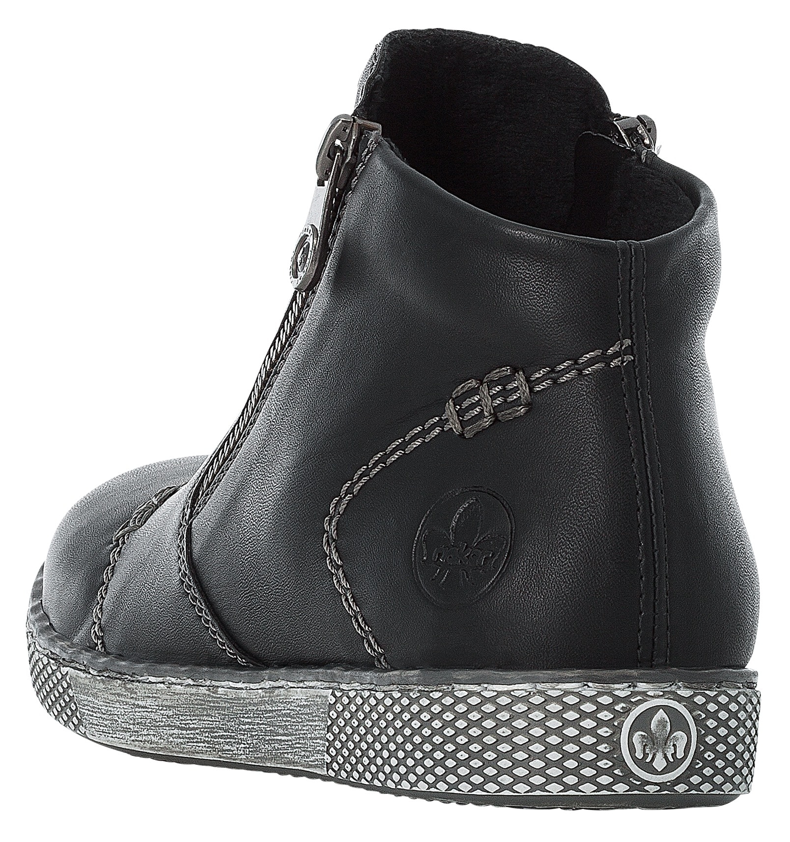 Rieker Schlupfboots, Stiefelette, Schlupfboots mit Reißverschluss