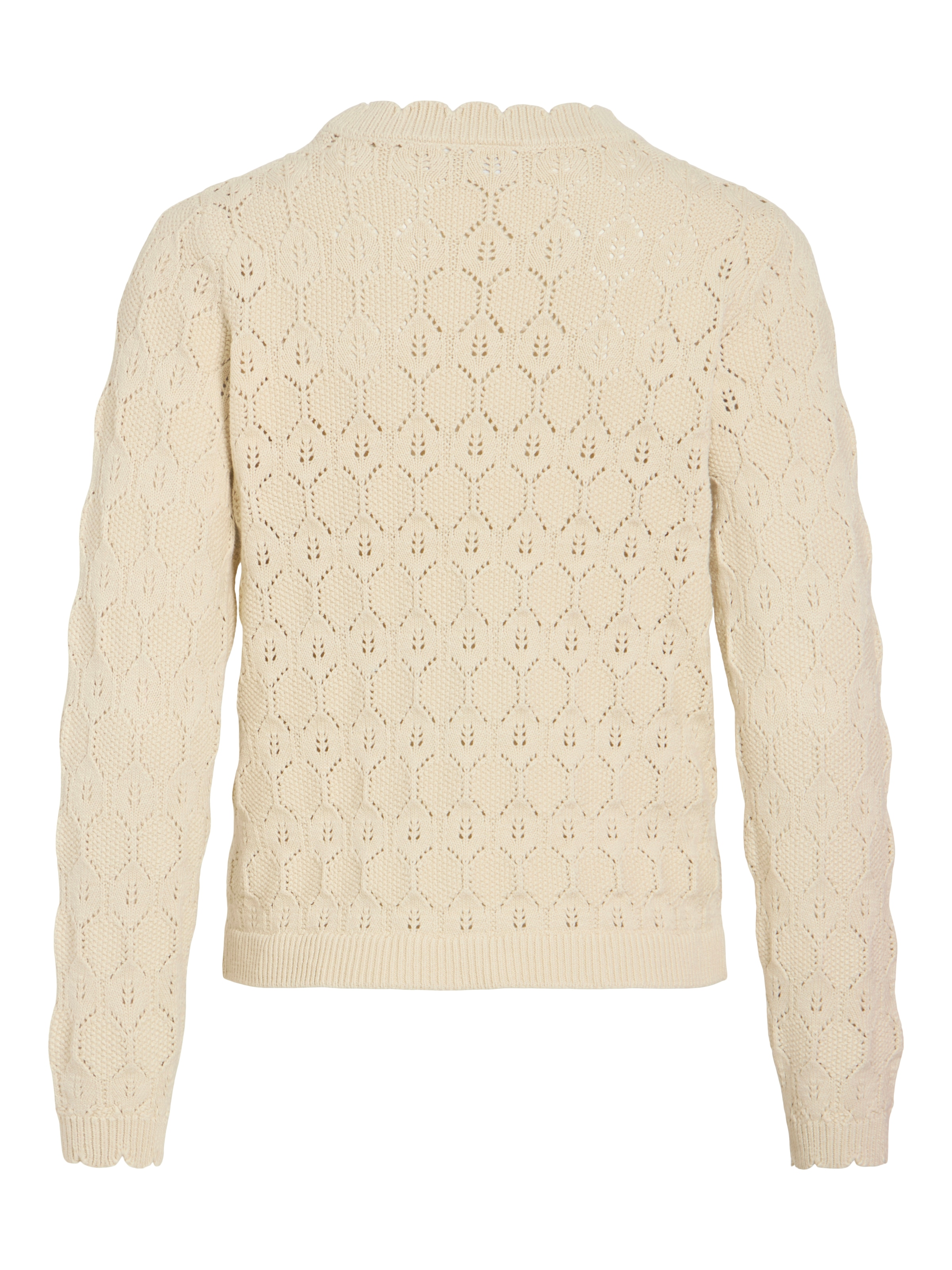 Vila Rundhalspullover »VILOWEN L/S POINTELLE KNIT TOP/PB«