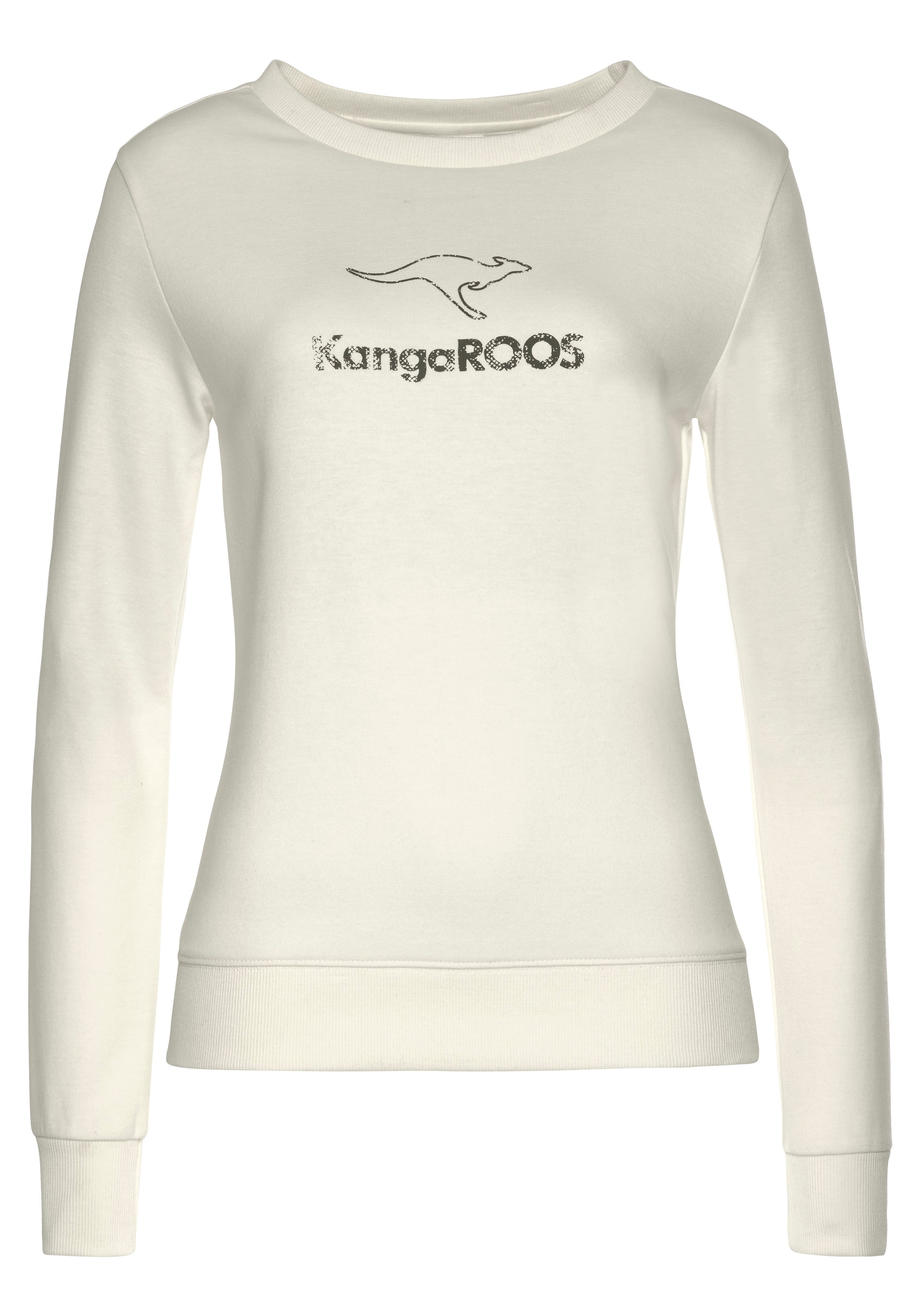 KangaROOS Sweatshirt, mit Kontrastfarbenem Logodruck, Loungeanzug
