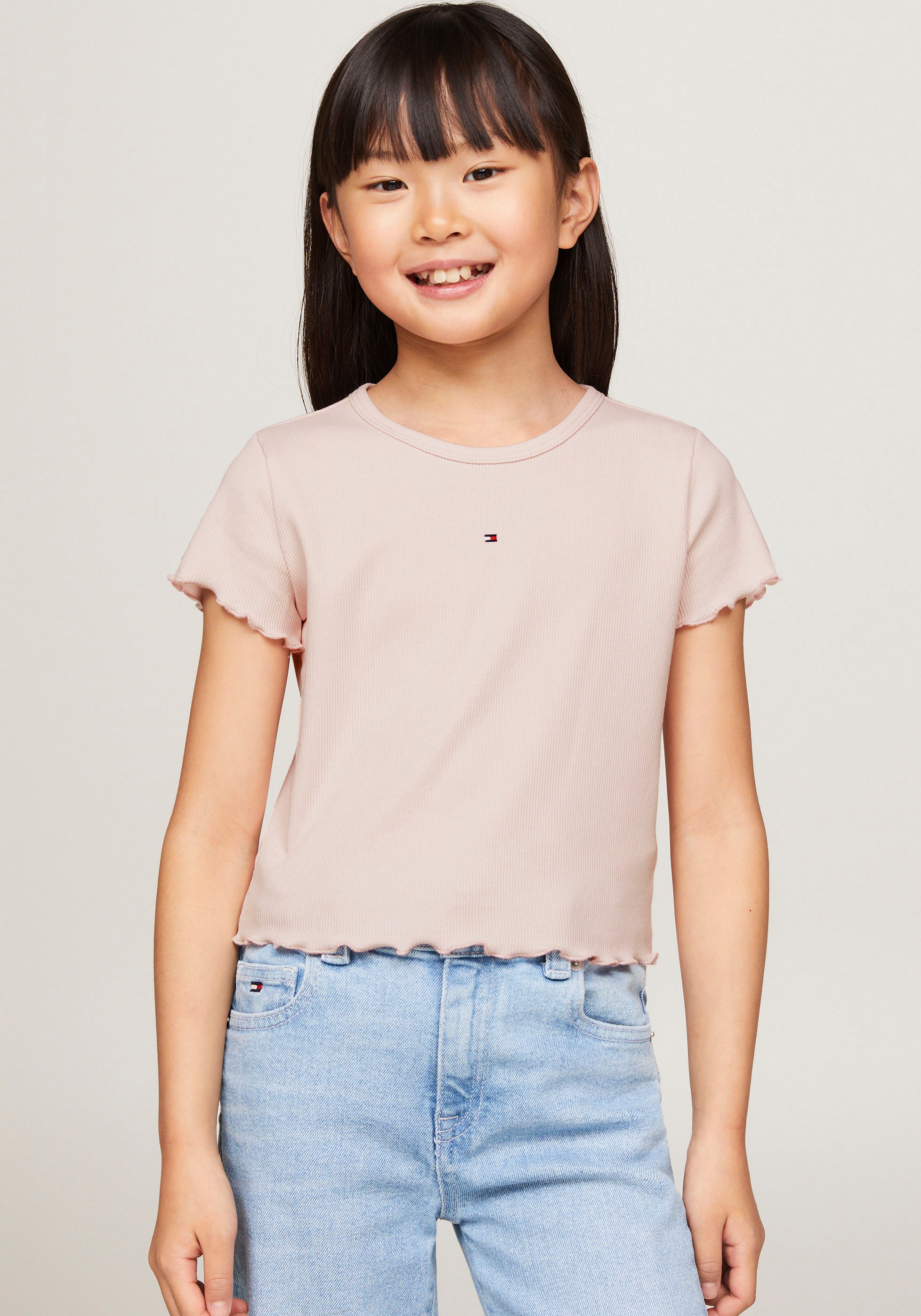 Tommy Hilfiger T-Shirt »ESSENTIAL RIB TOP S/S«, Kinder bis 16 Jahre
