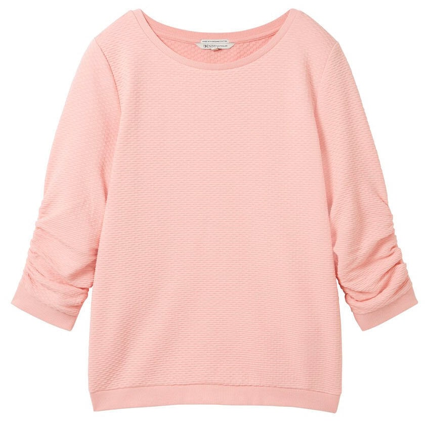TOM TAILOR Denim Sweatshirt, mit besonderer Materialoberfläche