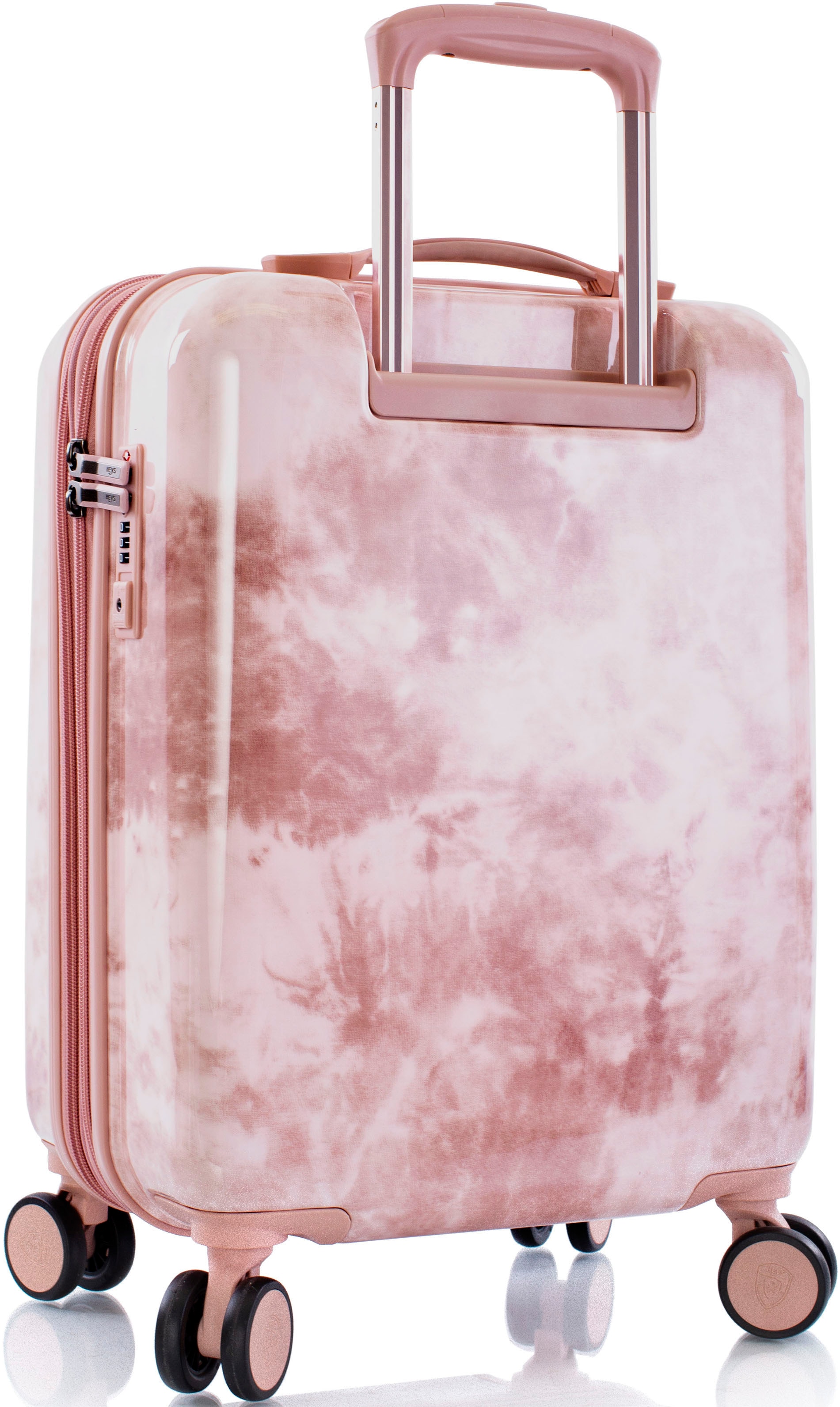 Heys Hartschalen-Trolley »Tie-Dye pink, 53 cm«, 4 Rollen, Heys x Joachim Llambi Hartschalen-Koffer Volumenerweiterung