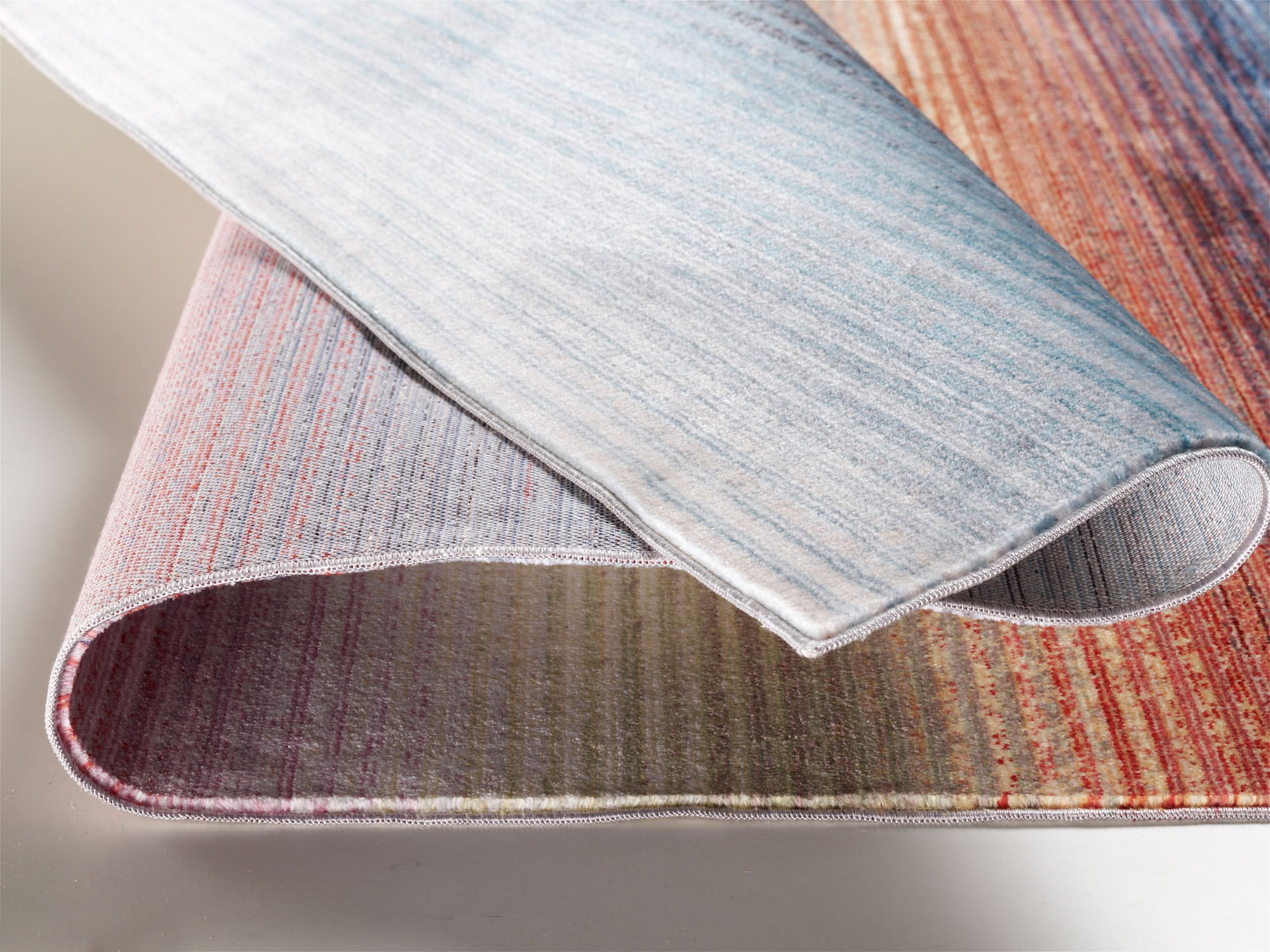 OCI DIE TEPPICHMARKE Teppich »Rainbow Stripe« rechteckig 5 mm Höhe Besonders weich durch Microfaser, Wohnzimmer