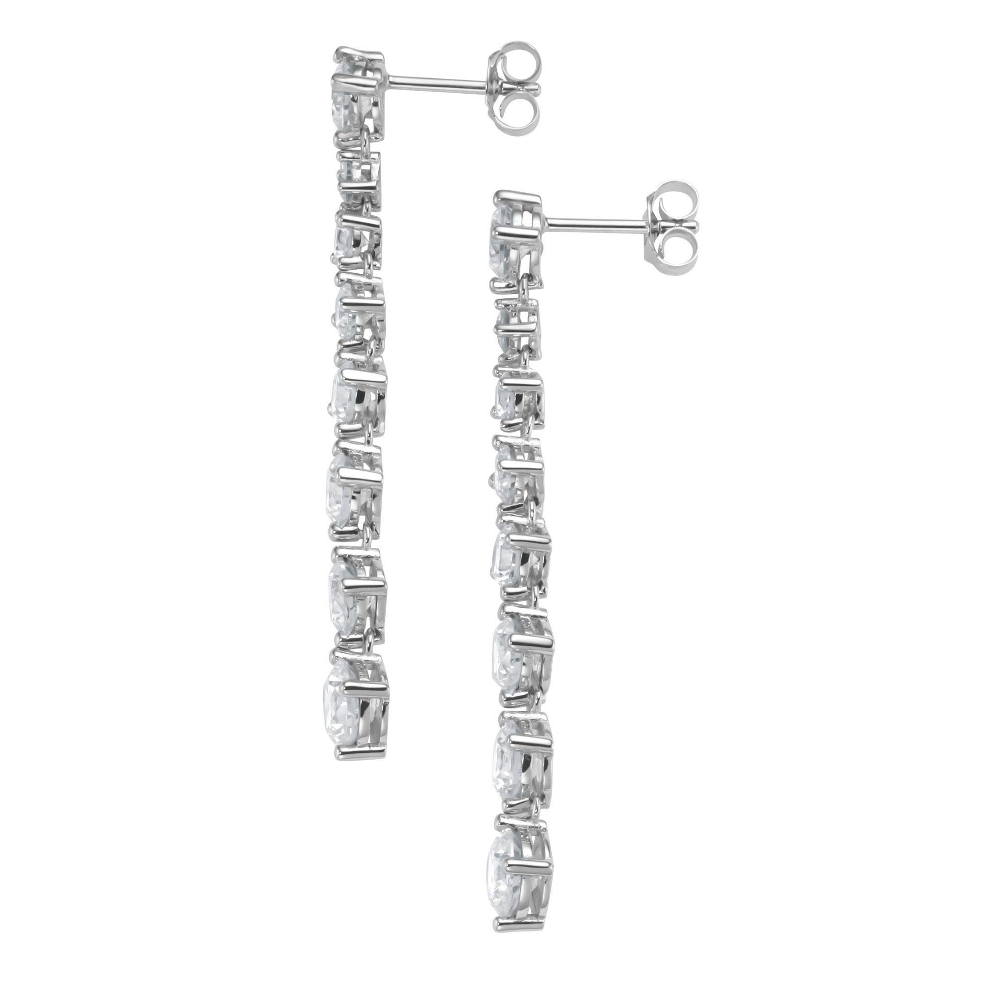 GIORGIO MARTELLO MILANO Paar Ohrhänger »Ohrhänger mit Zirkonia oder schwarzem Spinell, Silber 925/-«