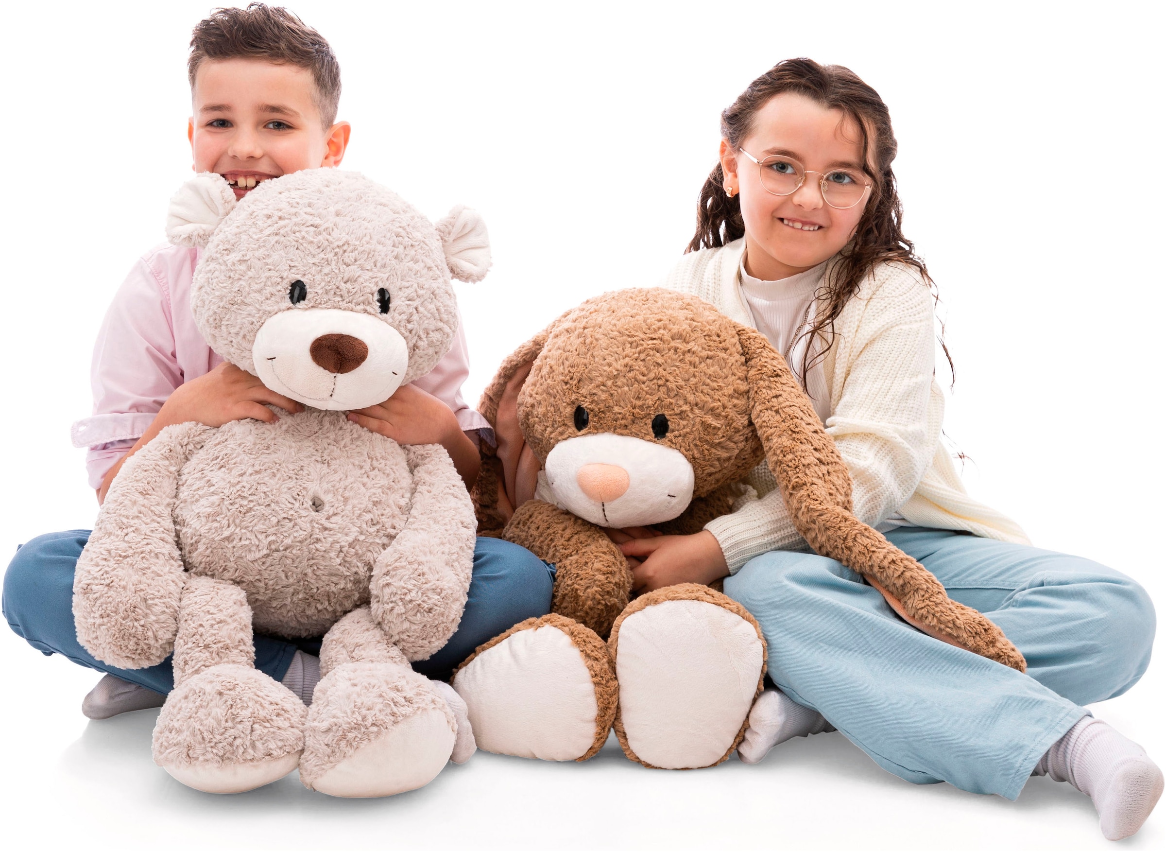 Nici Kuscheltier »Classic Bear, Hase Lopino, 70 cm schlenkernd« enthält recyceltes Material