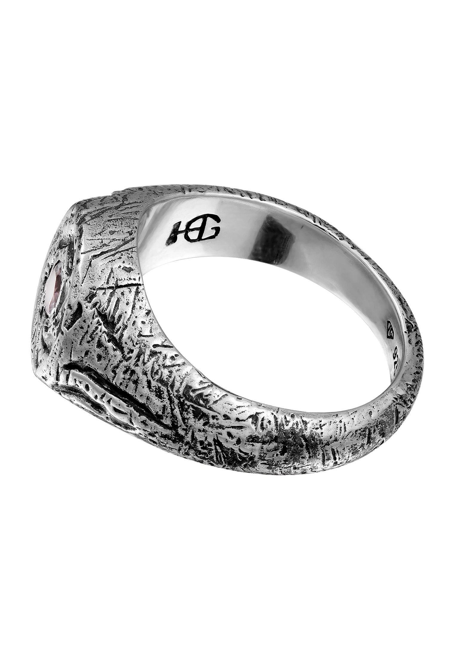 HAZE & GLORY Siegelring »Ring Siegelring Topas Weiß 925 Sterling Silber«