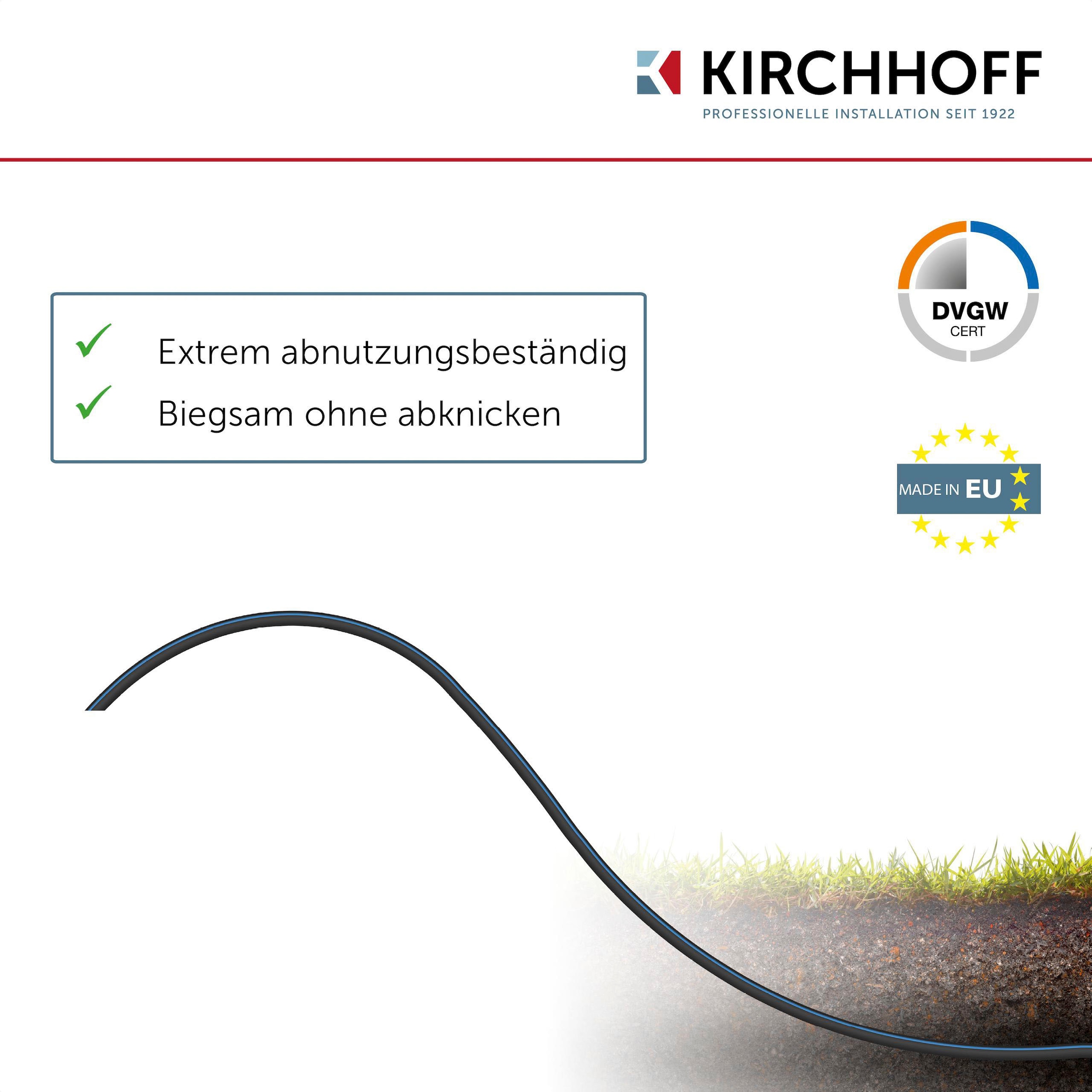 Kirchhoff Bewässerungsschlauch, Wasserleitung Gartenbewässerung 20 mm x 100 m