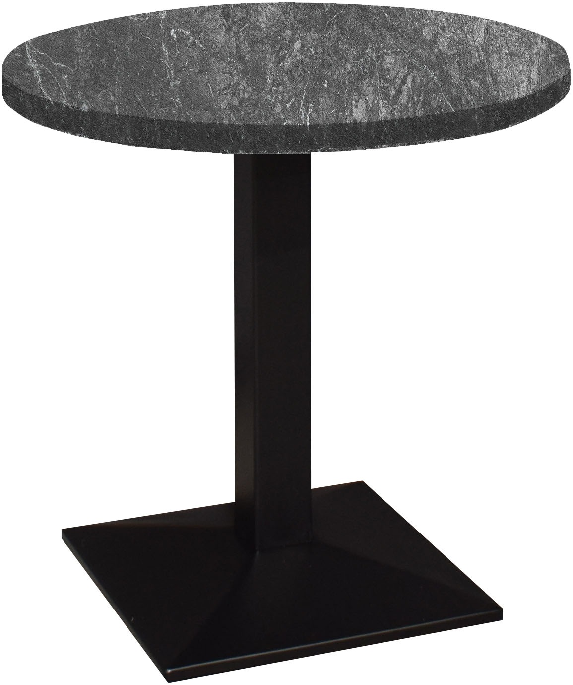 Mäusbacher "Big Bistro Metall" Quadrat-Säulengestell, eckige Platte Ø 70 cm H 75 cm