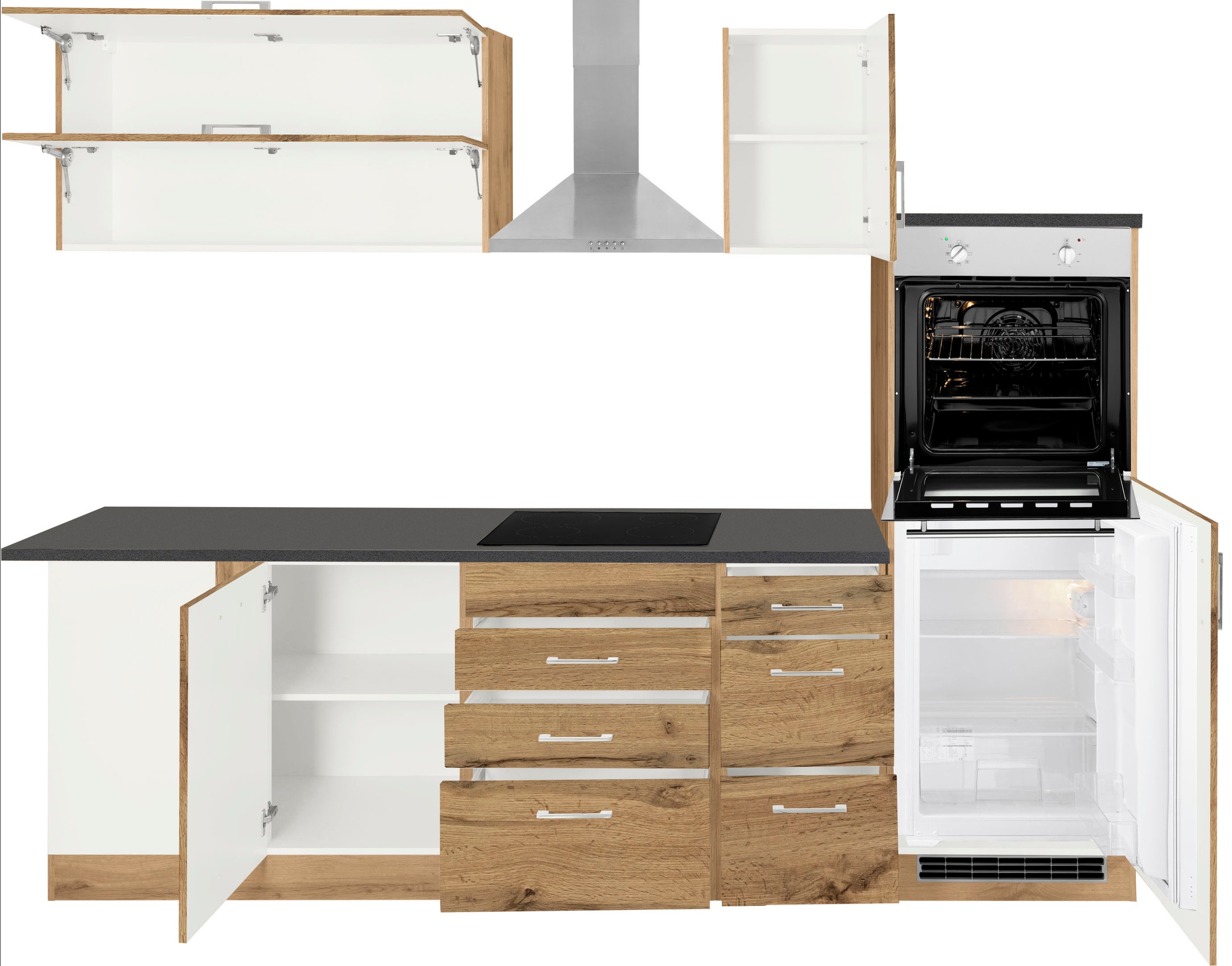 KOCHSTATION Winkelküche »KS-Colmar« ohne E-Geräte, Stellbreite 210/270 cm