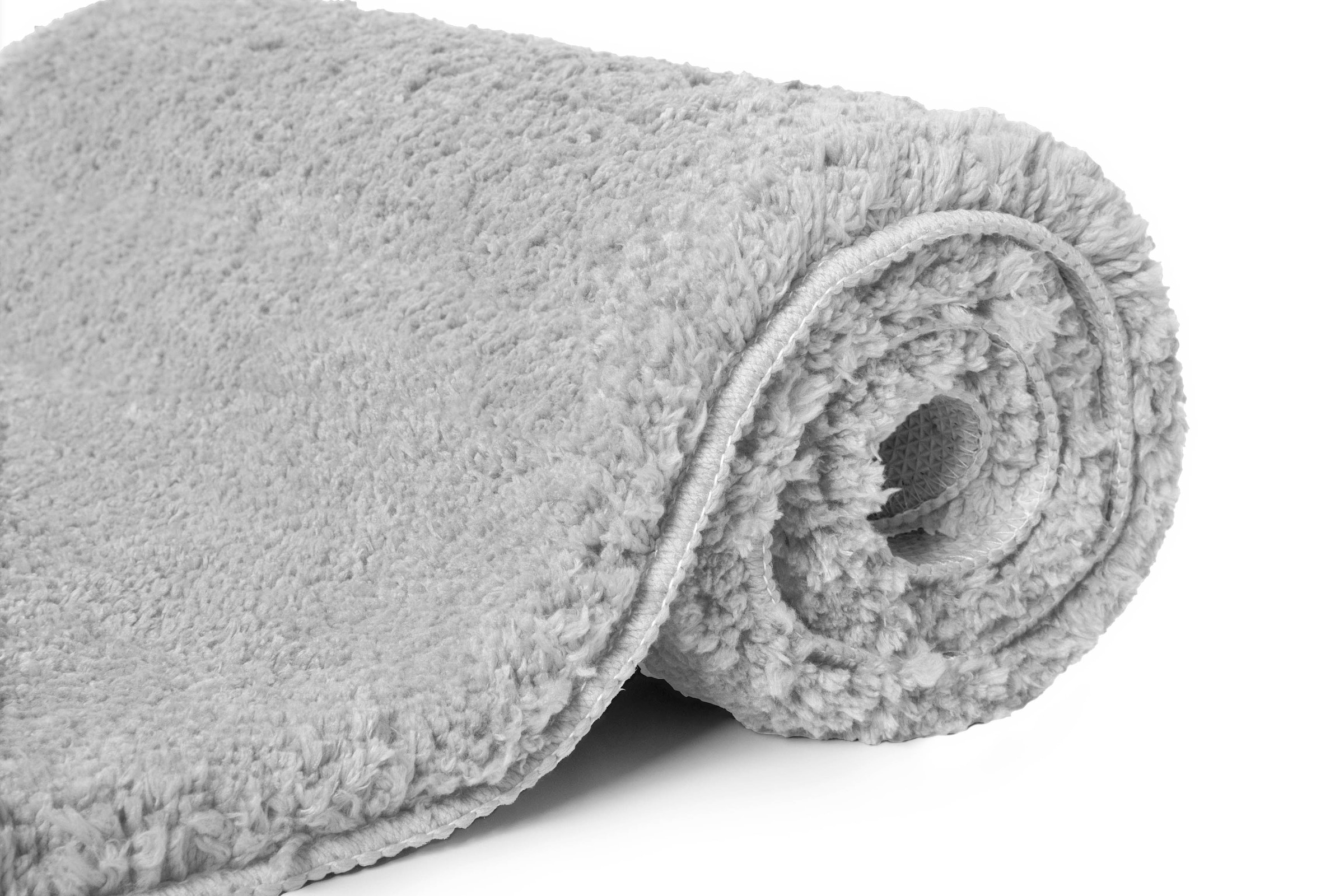 my home Badematte »Sanremo, Badvorleger, Badezimmer Teppich, sehr weich«, rutschhemmend beschichtet, fußbodenheizungsgeeignet-schnell trocknend, Badteppich, unifarben, rechteckig, rund & als 3-tlg. Set erhältlich