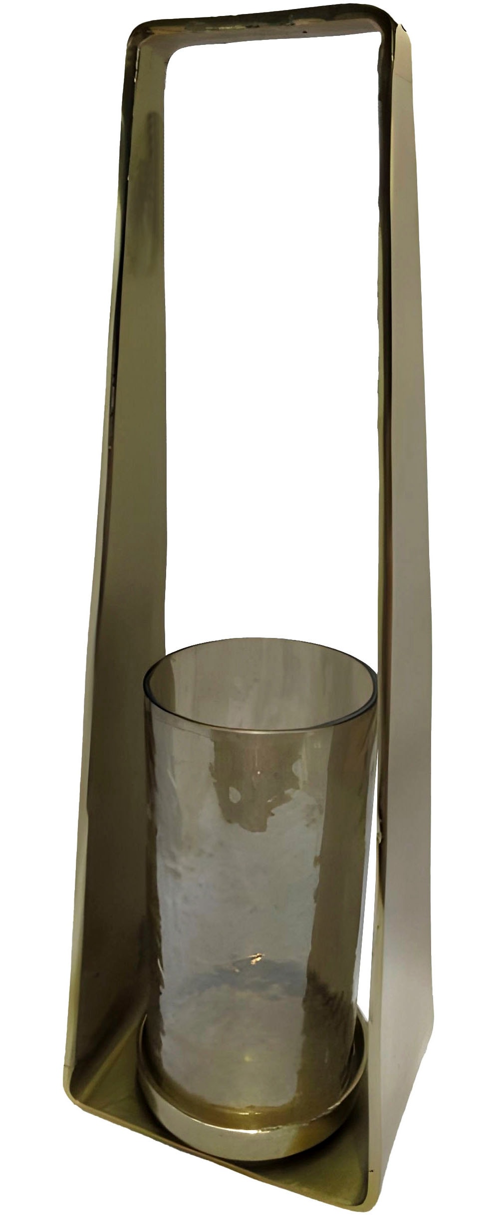 GILDE Windlicht »Kerzenhalter Trento«, (1 St.), 1-flammig, aus Aluminium und Glas, Breite ca. 20 cm