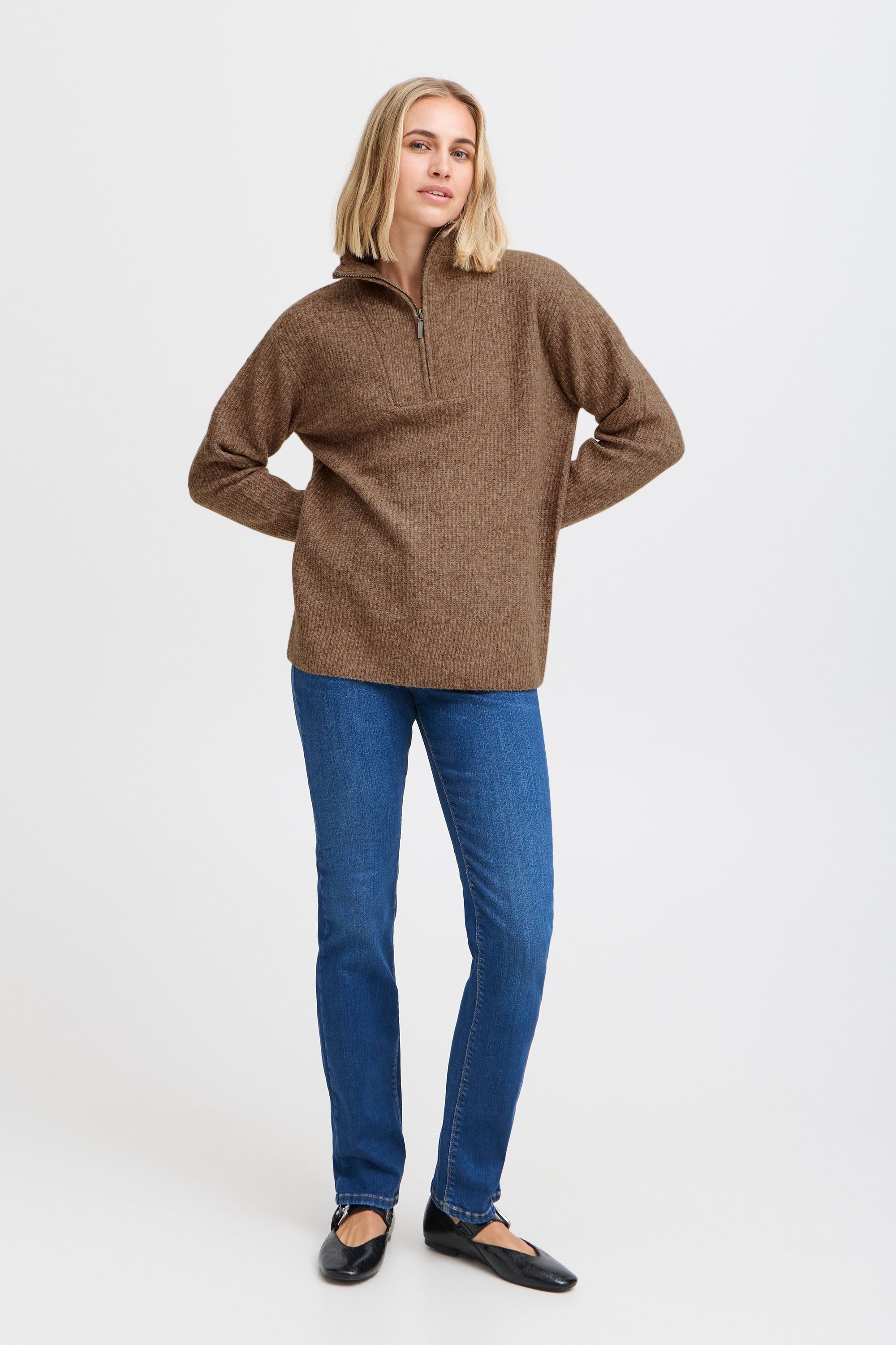 Pulz Jeans Strickpullover »Strickpullover PZASTRA Zipper Roll Neck Pullover«