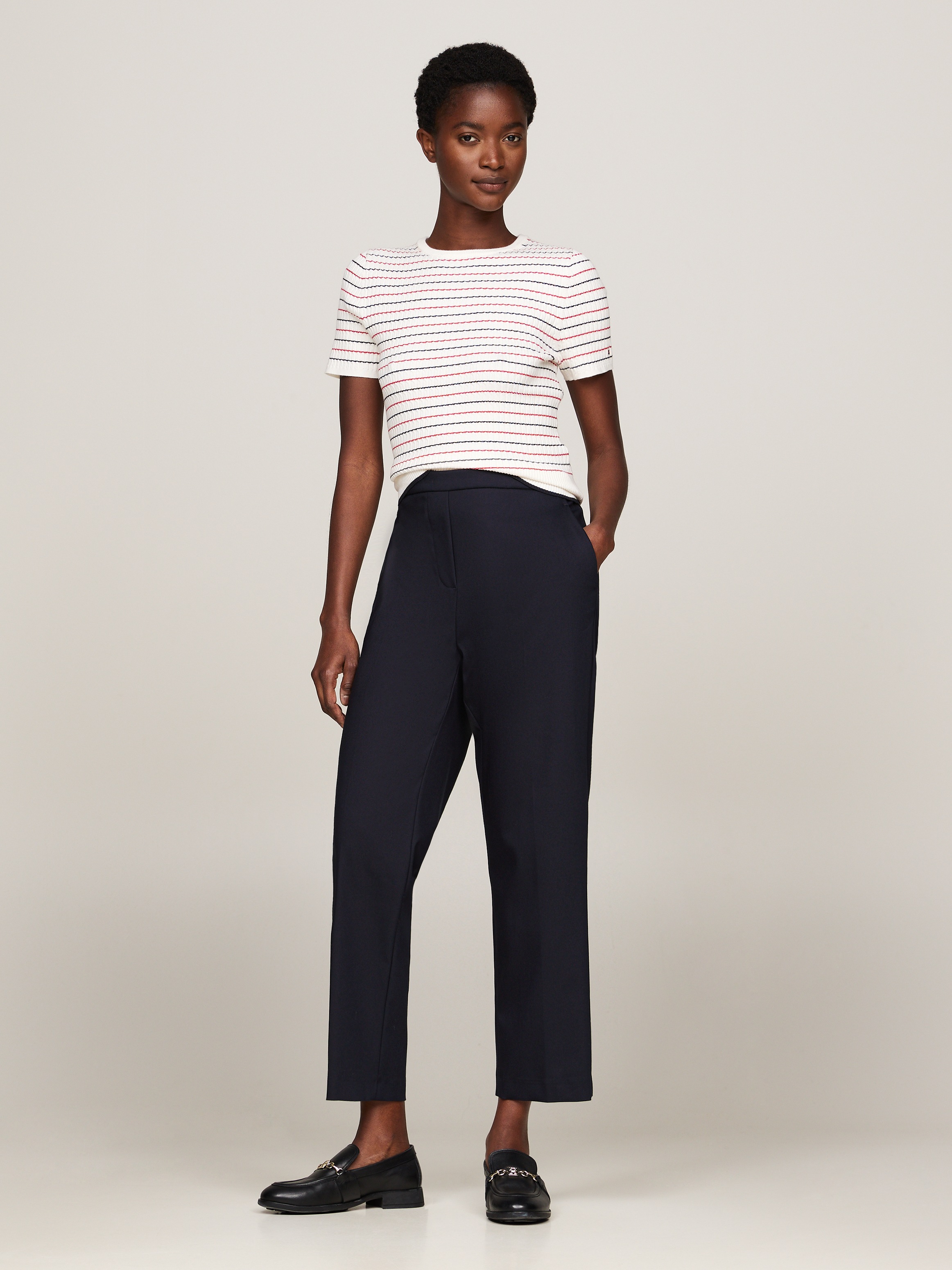 Tommy Hilfiger Chinohose, mit Logostickerei, elastische Pull On Pants