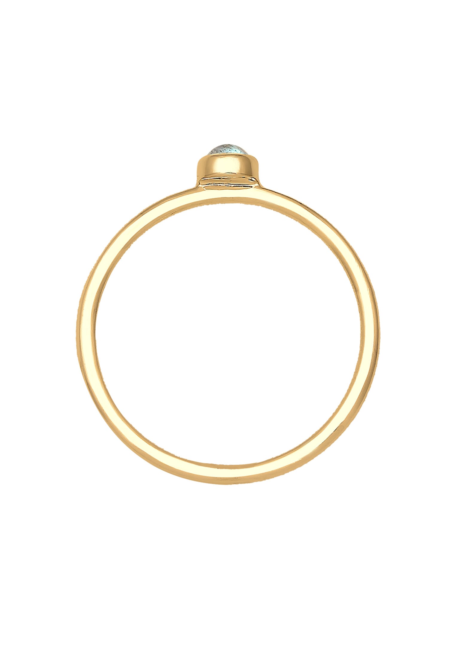 Elli Verlobungsring »Ring Labradorit Grau 925 Sterling Silber vergoldet«