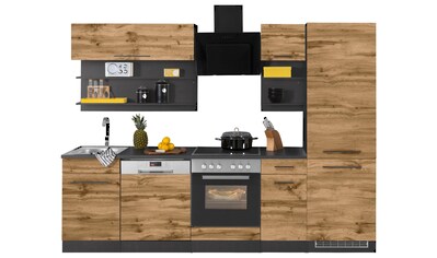 HELD MÖBEL Küchenzeile »Tulsa«, ohne E-Geräte, Breite 270 cm, schwarze Metallgriffe,... kaufen