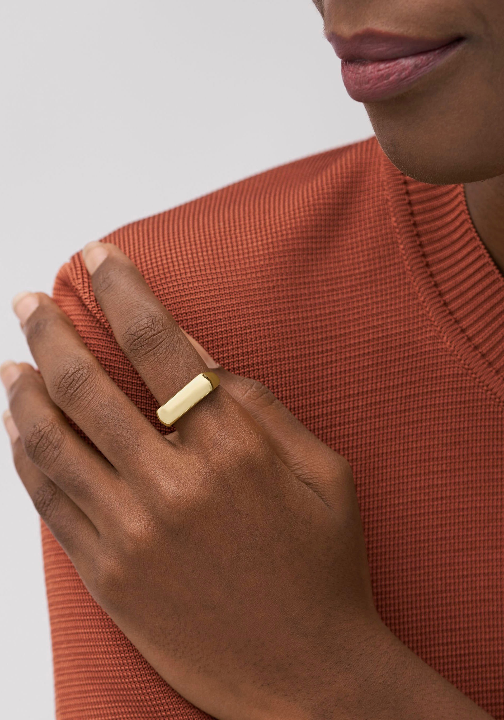 Fossil Fingerring »HERITAGE D-LINK GLITZ, JF04585710, JF04586710«, wahlweise mit oder ohne Zirkonia (synth.)