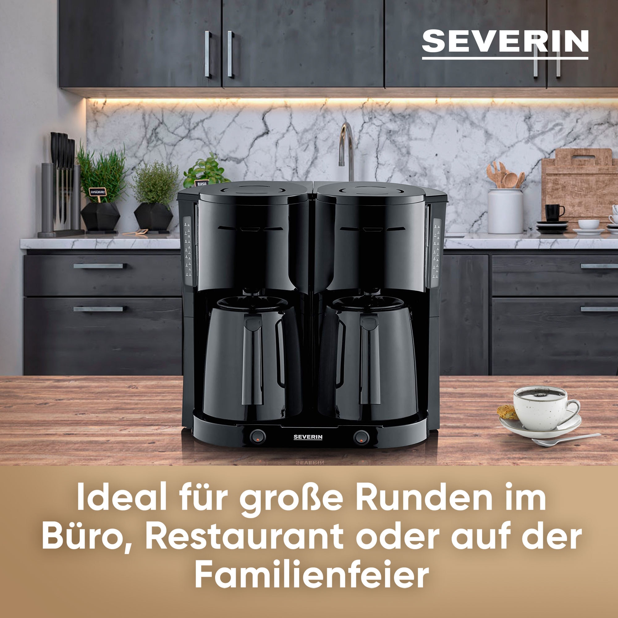 Severin Filterkaffeemaschine »KA 9315 Duo« 1 l Kaffeekanne Papierfilter 1x4