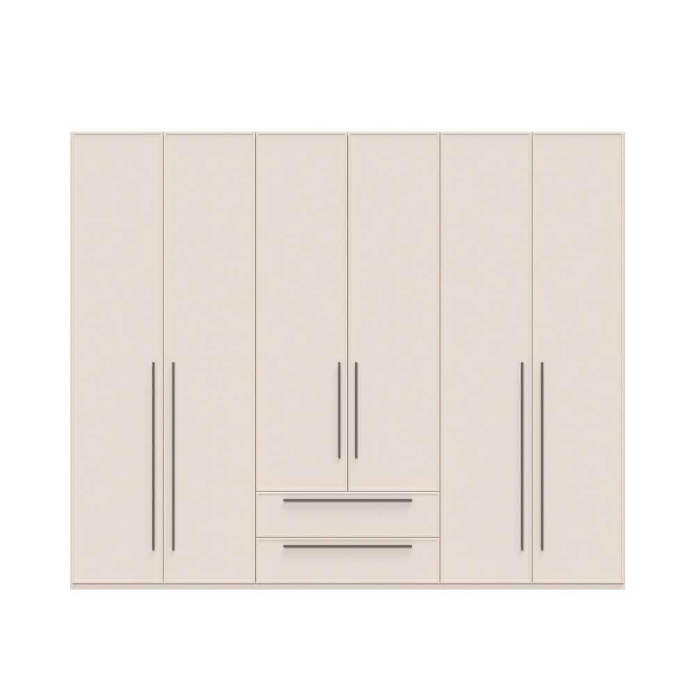 Places of Style Drehtürenschrank »Opera mit oder ohne Kranz inkl. LED-Bel.,B 227,272,317 oder 362 cm«, Schubkästen, UV lackiert, Soft Close Funktion, Höhenverstellbare Füße