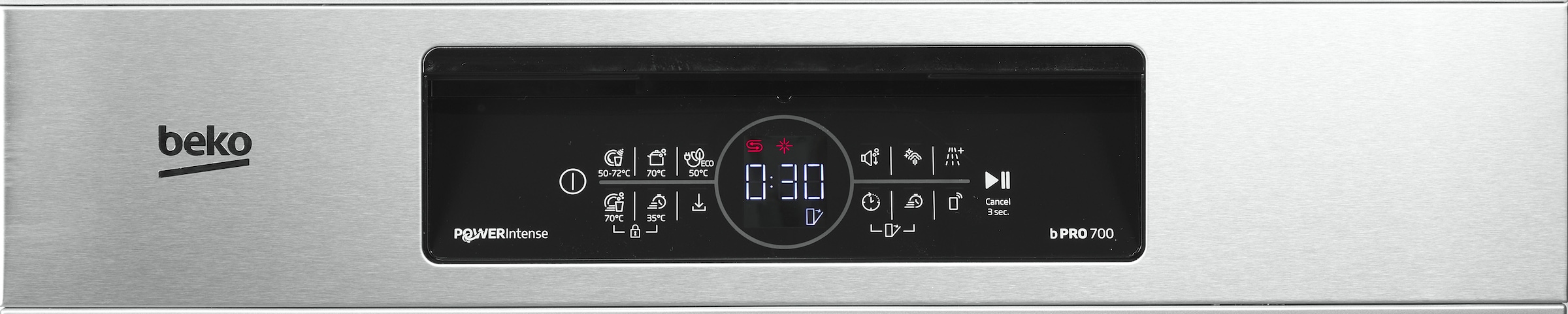 BEKO teilintegrierbarer Geschirrspüler »BDSN36462XP« 8,5 l 14 tlg. Maßgedecke Die PowerIntense-Technologie sorgt für herausragende Spülergebnisse