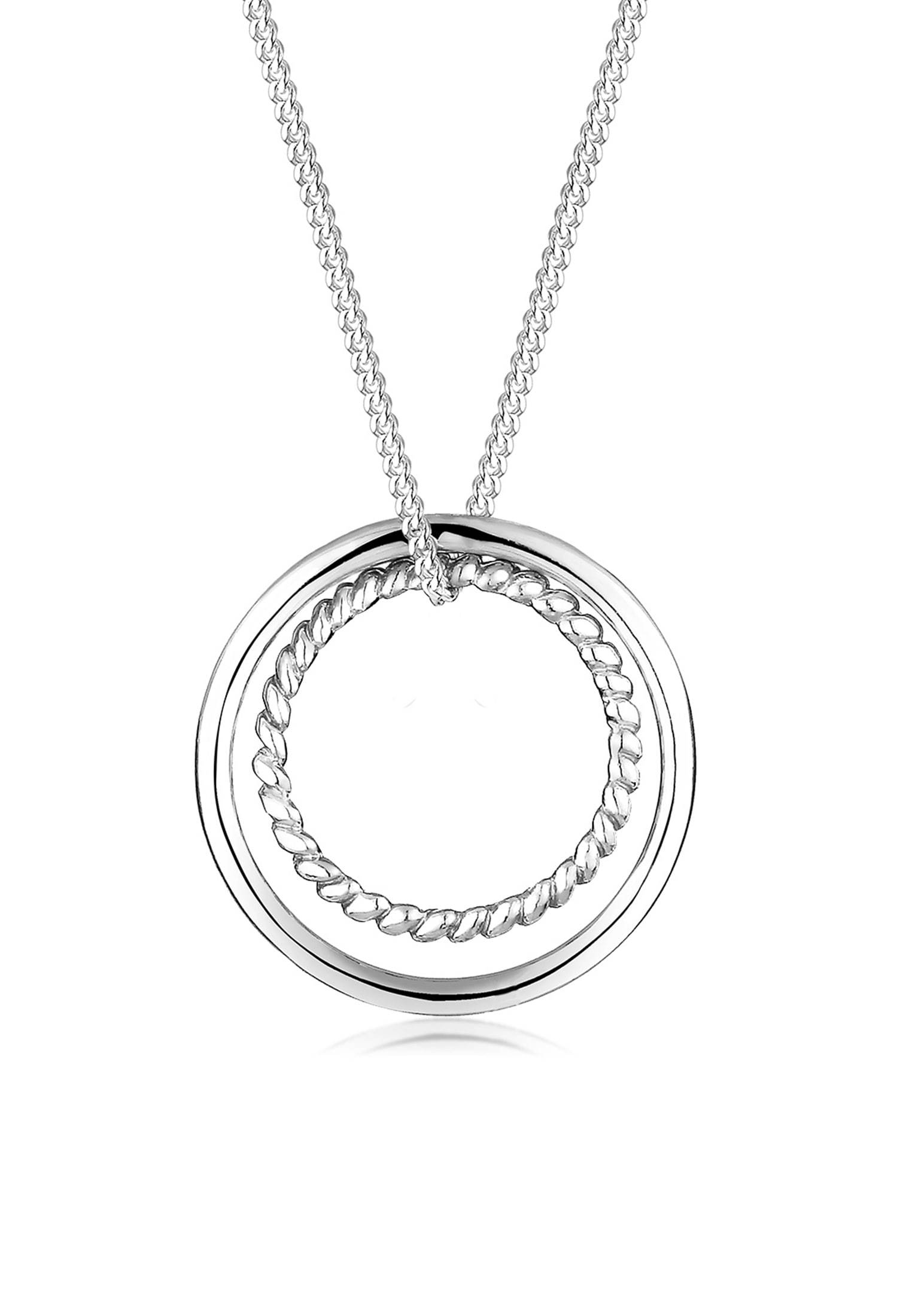 Elli Lange Kette »Halskette Kreis Ring Geo Basic Trend 925 Silber«