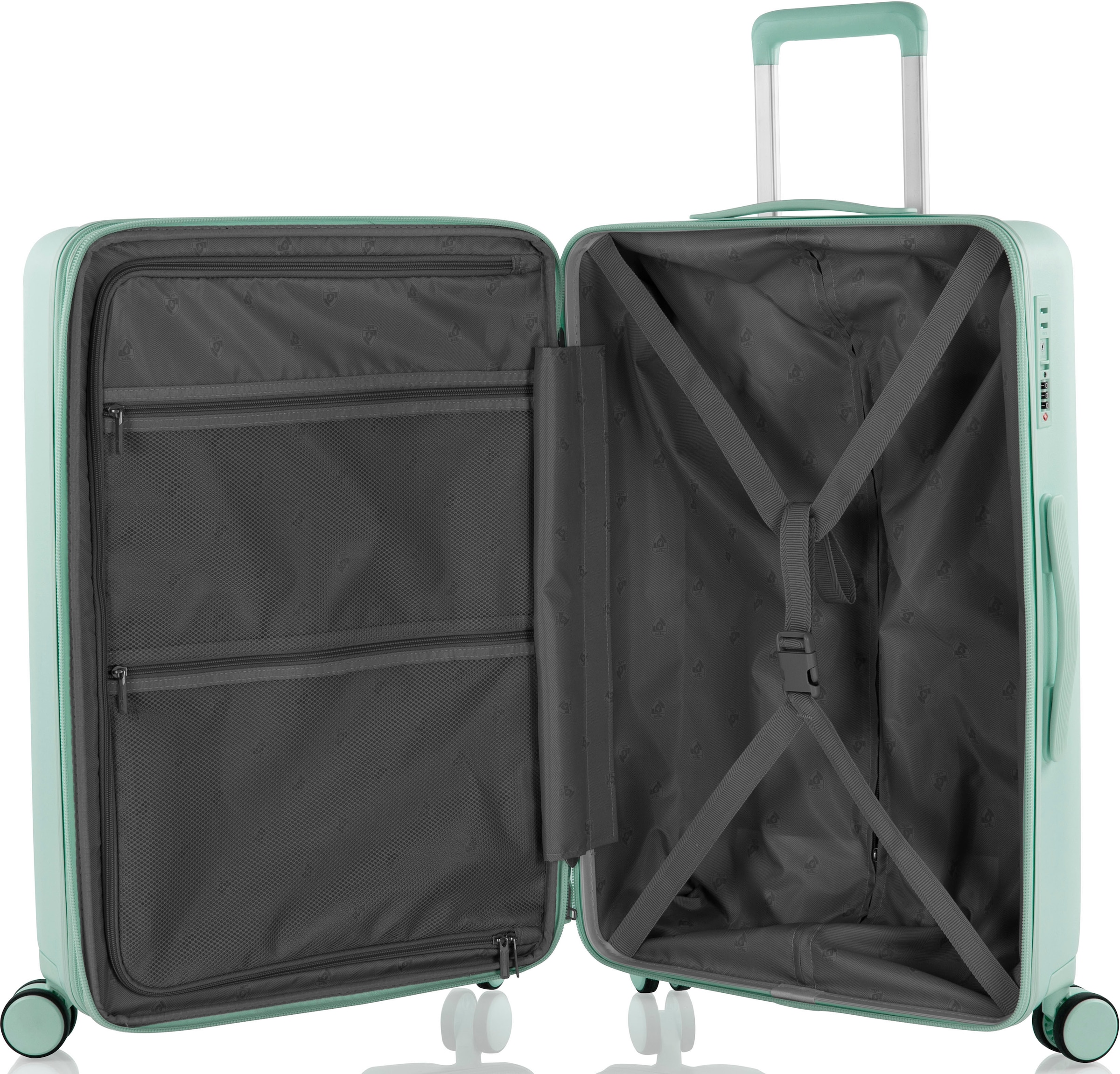 Heys Hartschalen-Trolley »Pastel, in verschiedenen Farben und Größen«, 4 Rollen, Heys x Joachim Llambi Handgepäck-Koffer TSA Schloss Volumenerweiterung