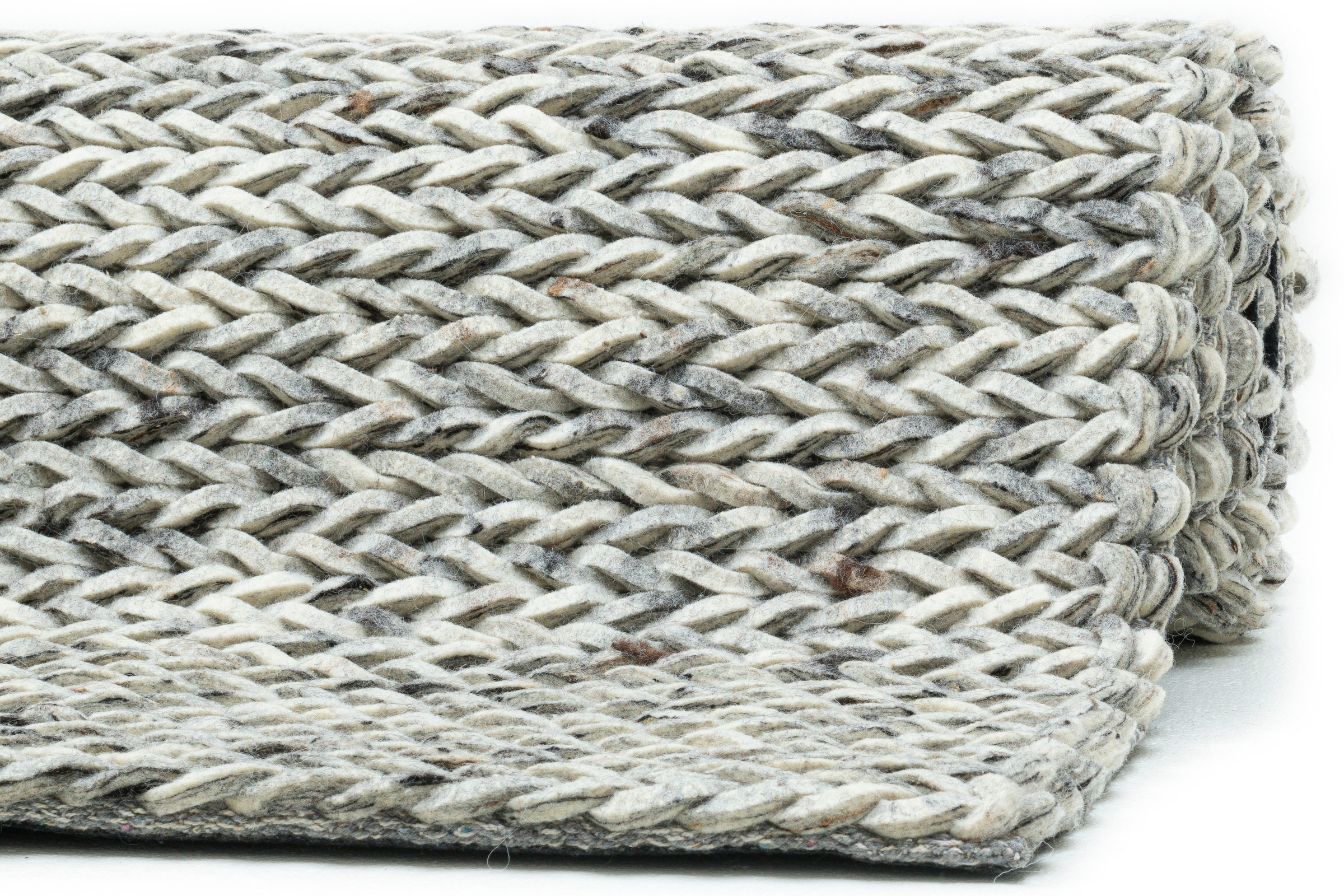 THEKO Wollteppich »Arlberg«, rechteckig, 23 mm Höhe, reine Wolle, Strickoptik, ideal im Wohnzimmer & Schlafzimmer
