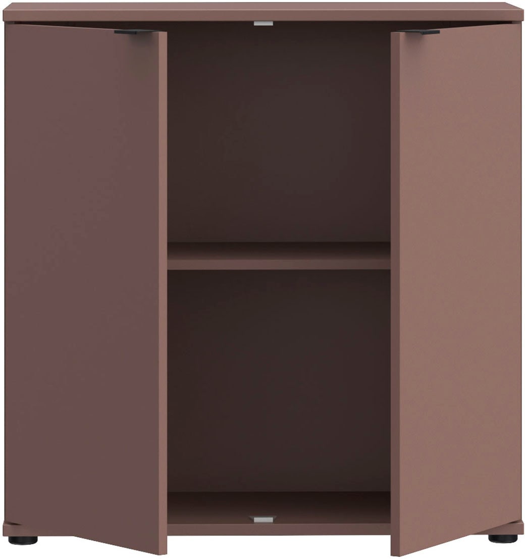 FORTE Kommode »Ganymede«, Kommode, Stauraum, Metallgriffe, 4 Dekore, Breite 80,1cm