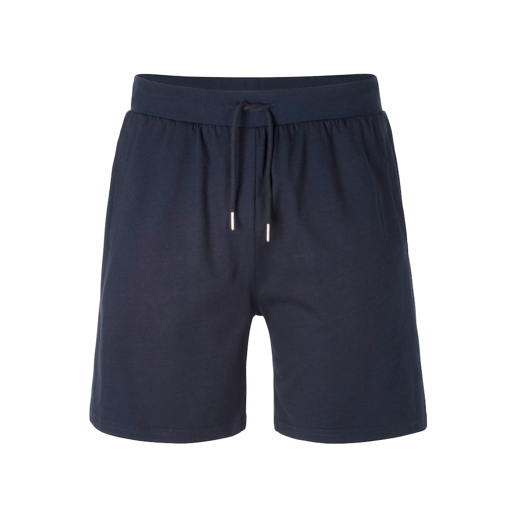 AUTHENTIC UNDERWEAR Schlafshorts »kurze Relaxshort, mit Kordel, Jogginghose,«, aus reiner Baumwolle