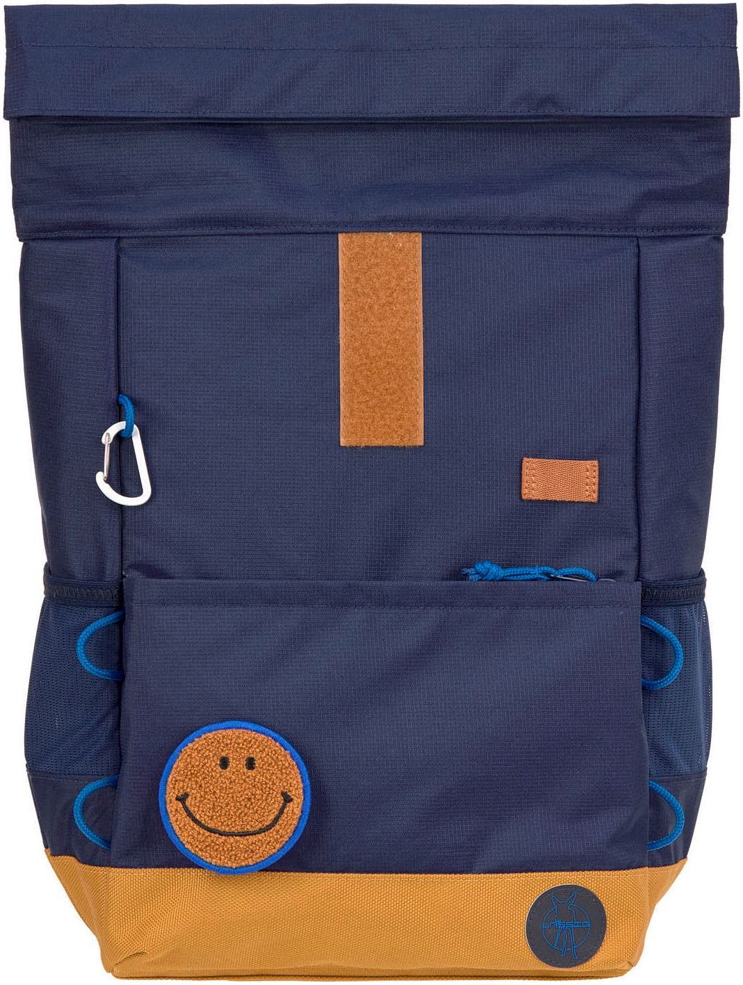 LÄSSIG Kinderrucksack »Little Gang, Medium Rolltop Backpack, navy«, Reflektoren, aus recycelten PET-Flaschen