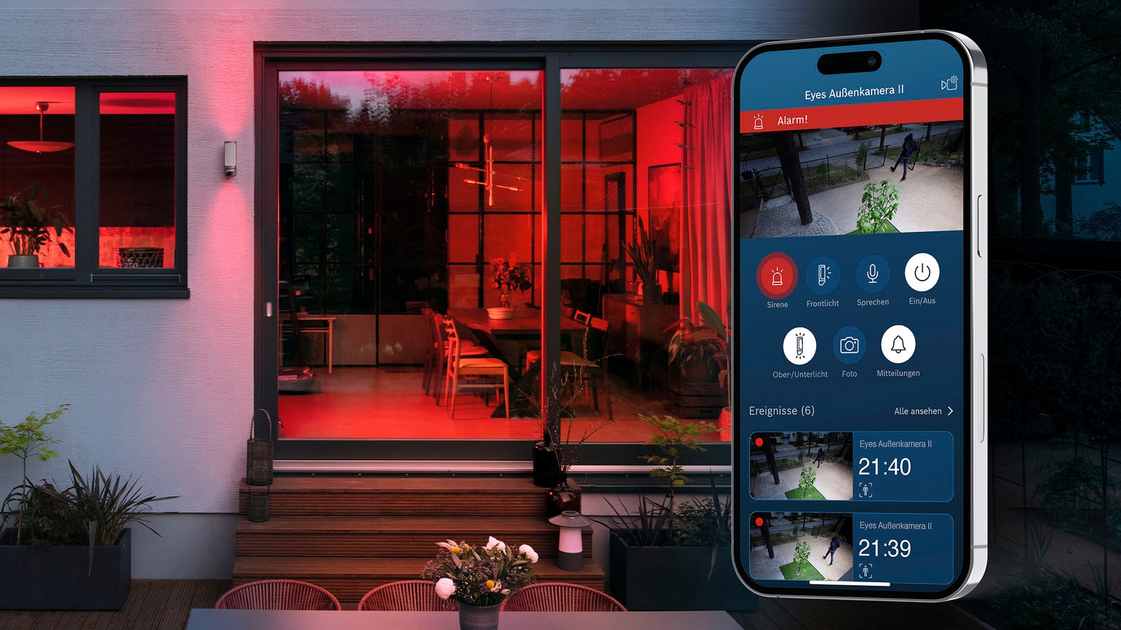 BOSCH Smart Home Kamera »Smart Home Eyes II«, Außenbereich