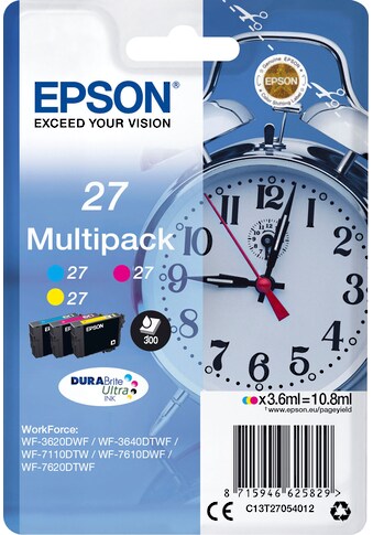 Epson Tintenpatrone »27«, original Druckerpatrone Durabrite 27 cyan/magenta/gelb... kaufen
