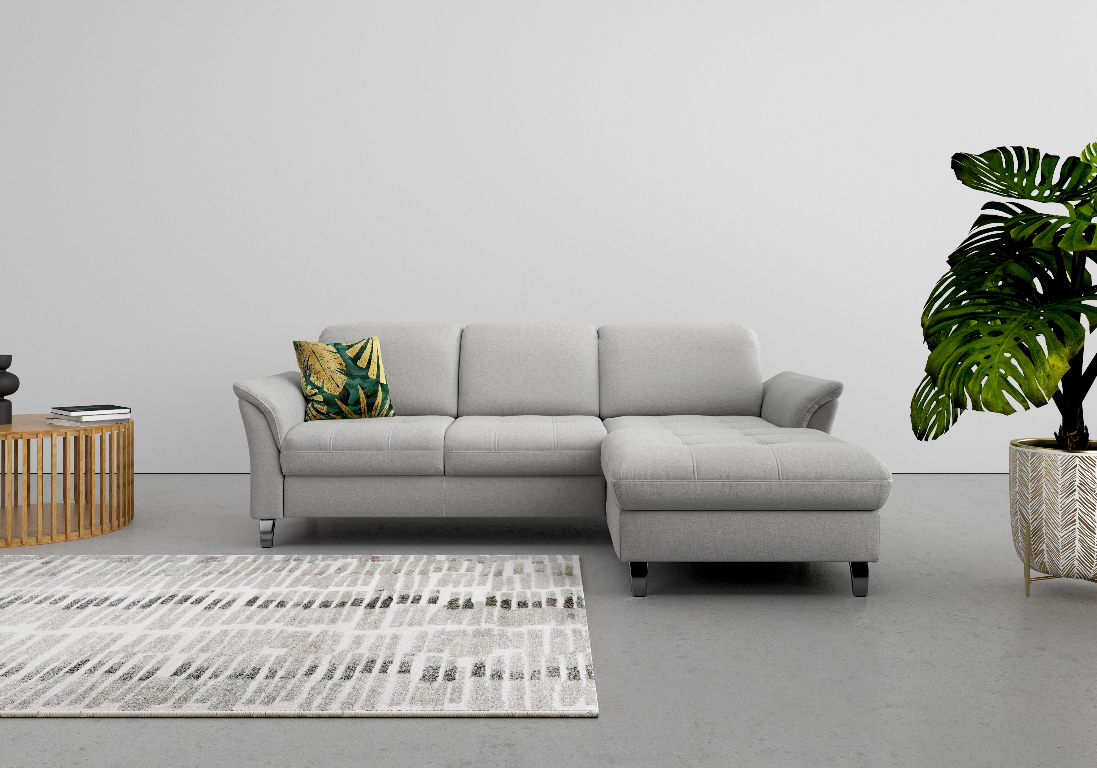sit&more Ecksofa "Maggiore L-Form" wahlweise mit Kopfteilverstellung, Schlaffunktion und Bettkasten