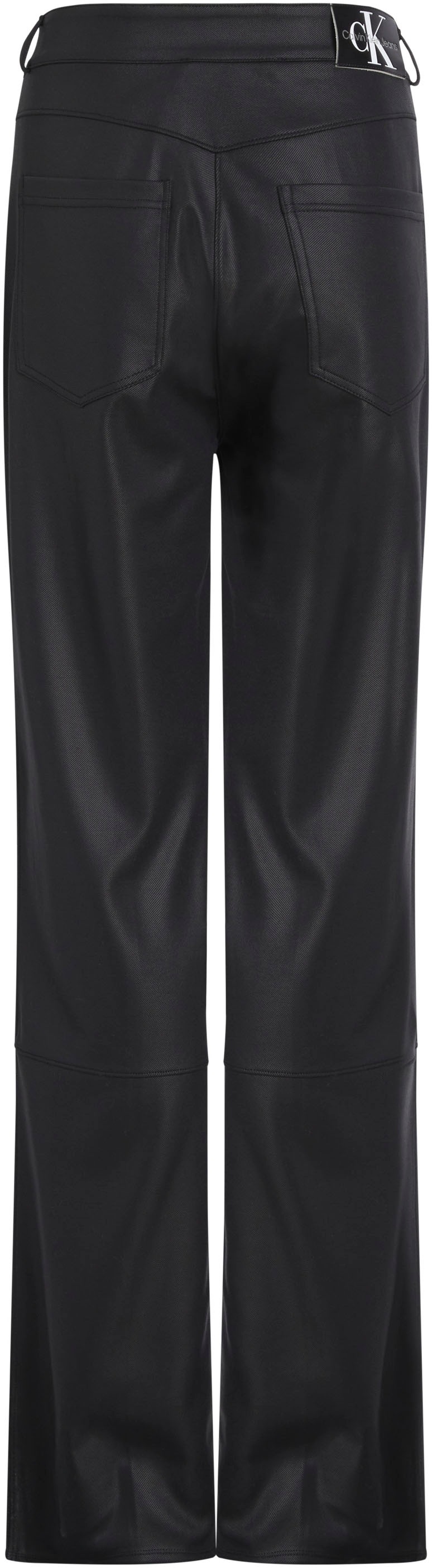 Calvin Klein Jeans Lederimitathose »COATED MILANO HR STRAIGHT«