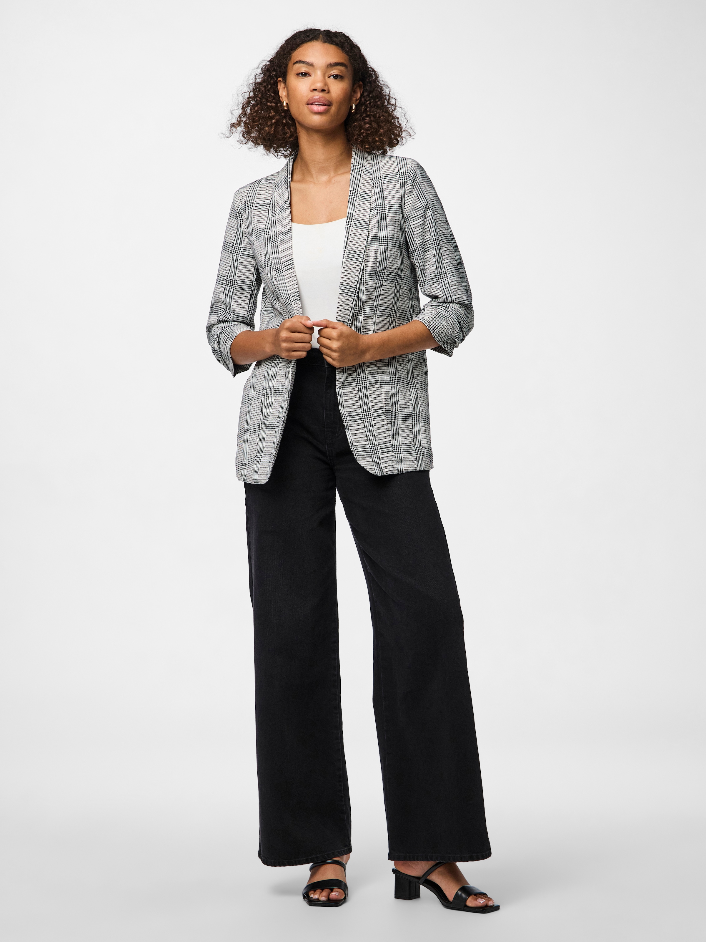 pieces Blusenblazer »PCBOSELLA 3/4 PRINTED BLAZER NOOS« mit 3/4 Ärmel