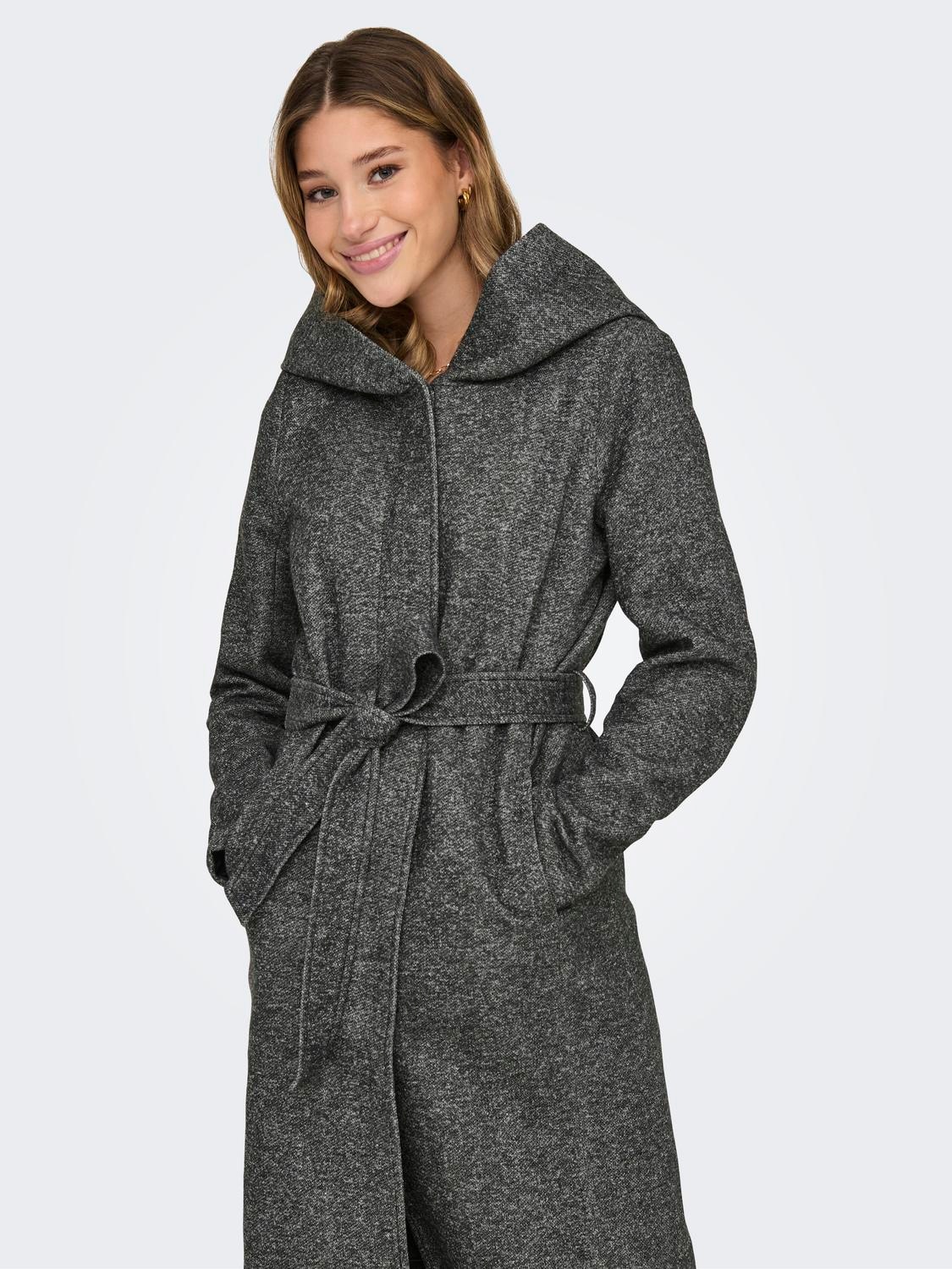 Langmantel »ONLSEDONA LIGHT LONG BELT COAT OTW«, mit großer Kapuze