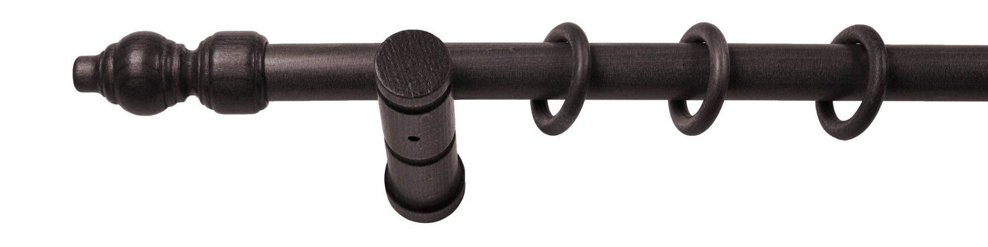 SN DECO GROUP Gardinenstange »Filigrano«, 1 läufig-läufig, Fixmaß, 28 mm, Holz, verschiedene Längen und Farben, Komplettset