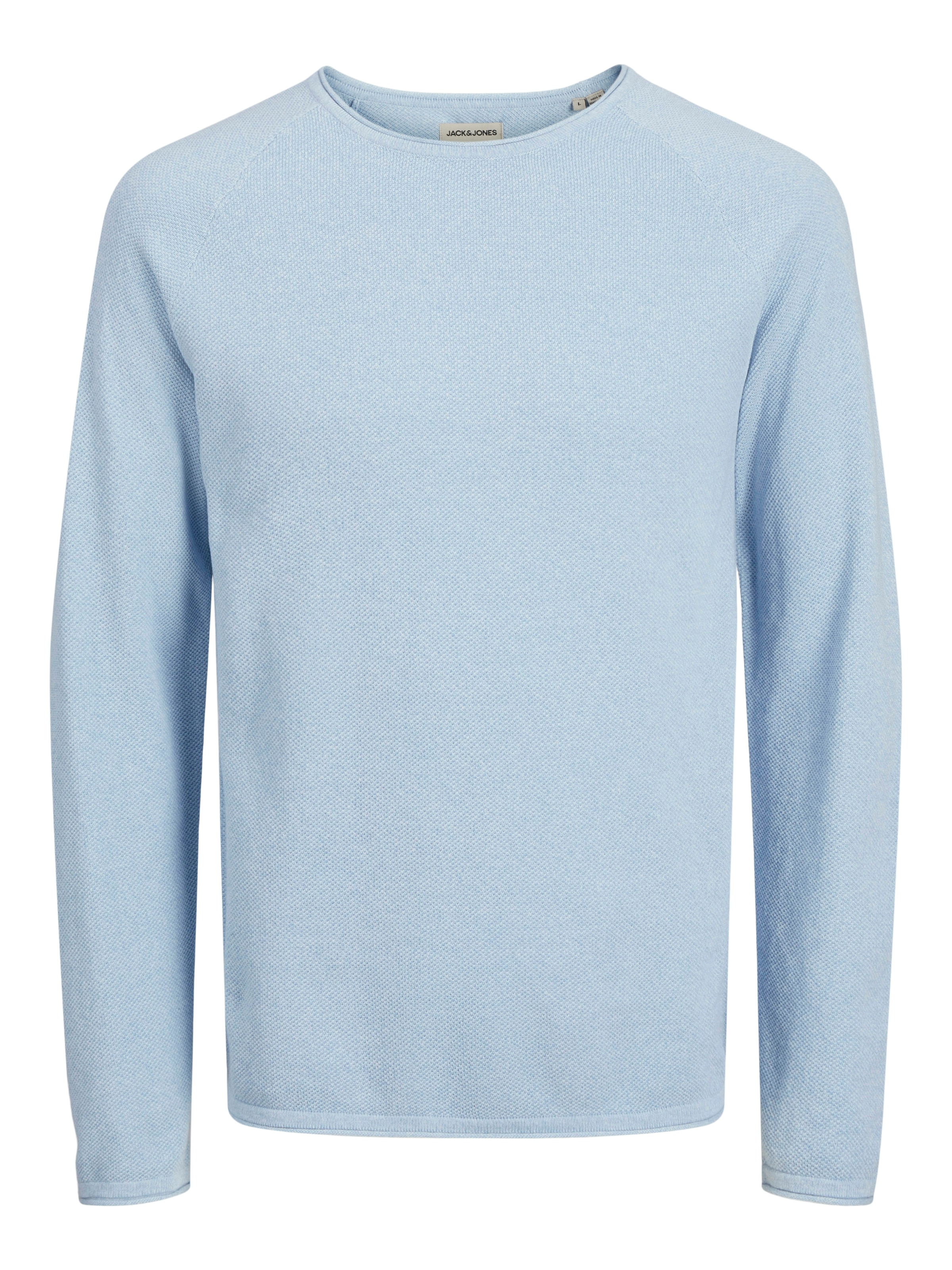 Jack & Jones Rundhalspullover »JJEHILL KNIT CREW NECK NOOS«, aus Strukturstrick