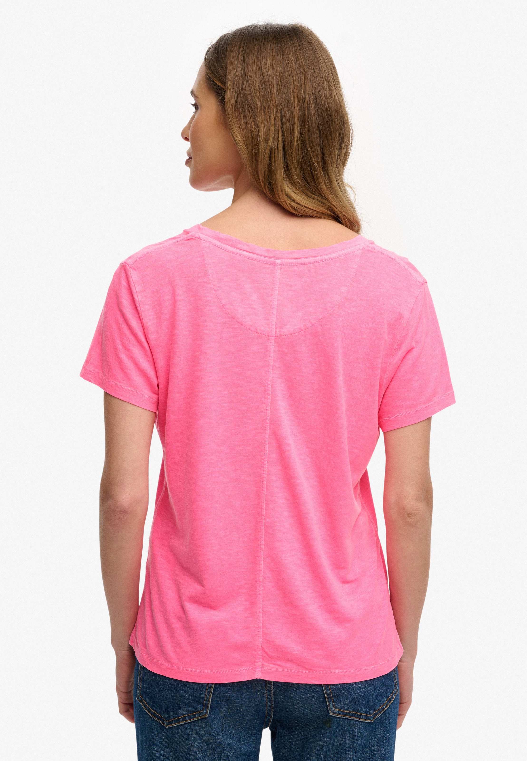 Superdry T-Shirt »STUDIOS SLUB EMB VEE TEE« Baumwollmischung, relaxed fit