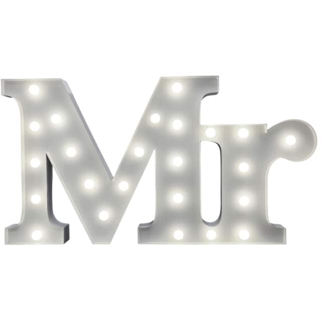 MARQUEE LIGHTS LED Dekolicht »Mr«, 24 flammig-flammig, Wandlampe, Tischlampe  Mr mit 24 festverbauten LEDs - 71x38 cm online kaufen | mit 3 Jahren XXL  Garantie
