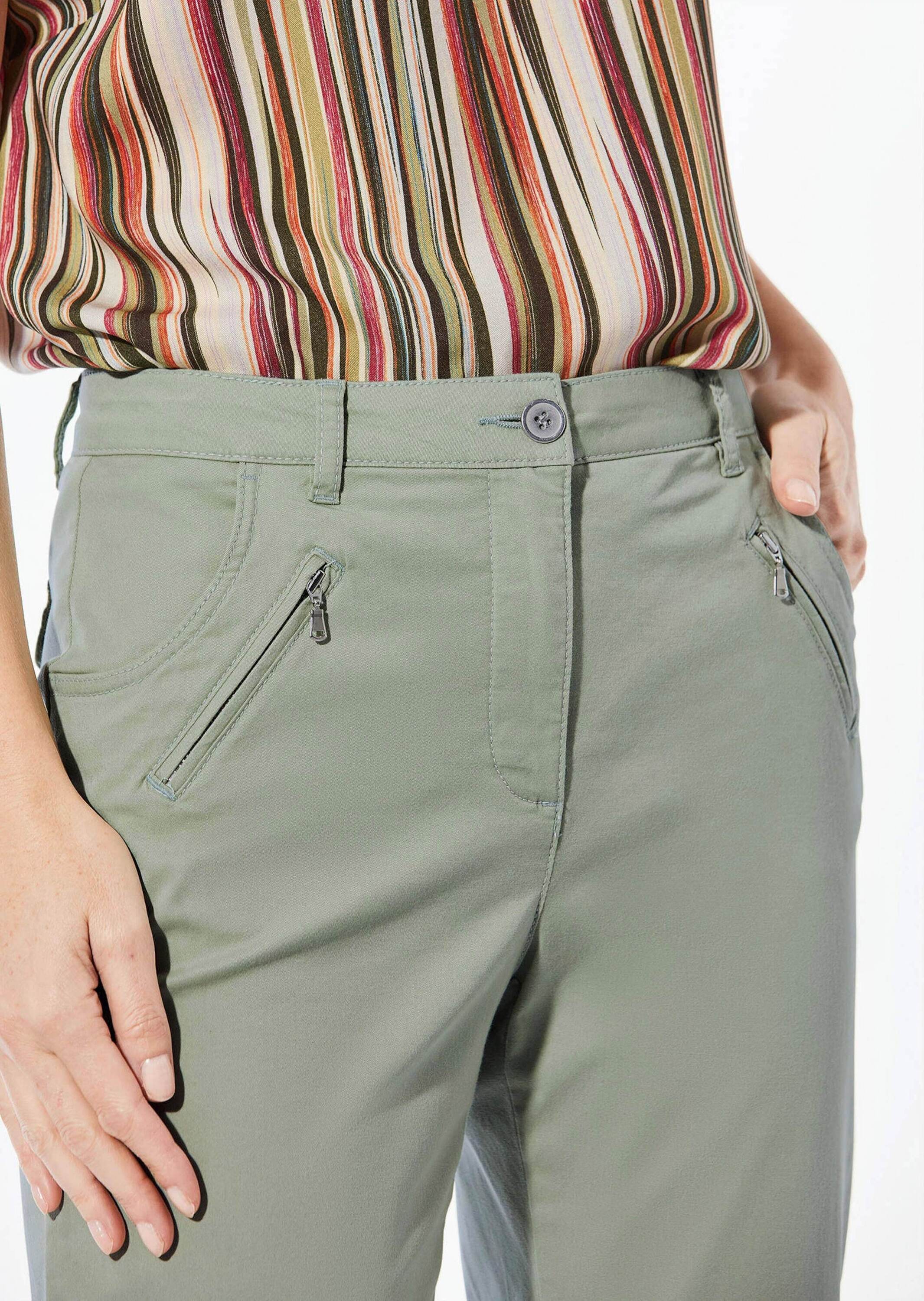 GOLDNER 7/8-Hose »Chino-Hose Lässige Chinohose mit weichem Peach-Finish«
