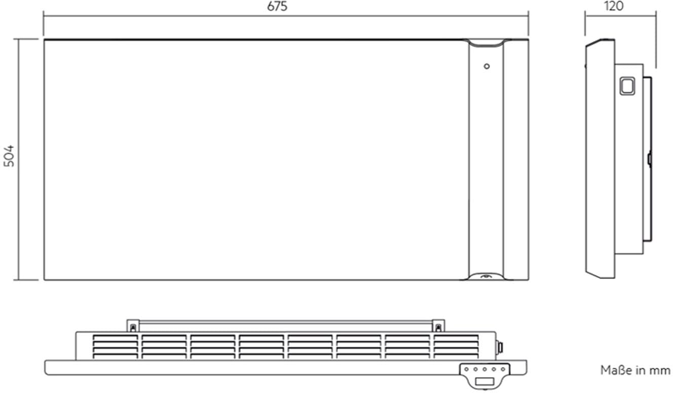 AEG Haustechnik Konvektor »»DKE 75«, Duo Wandkonvektor, Elektroheizung energiesparend, 750 W«, für ca. 9 m², LCD-Display, Wochenzeitschaltuhr